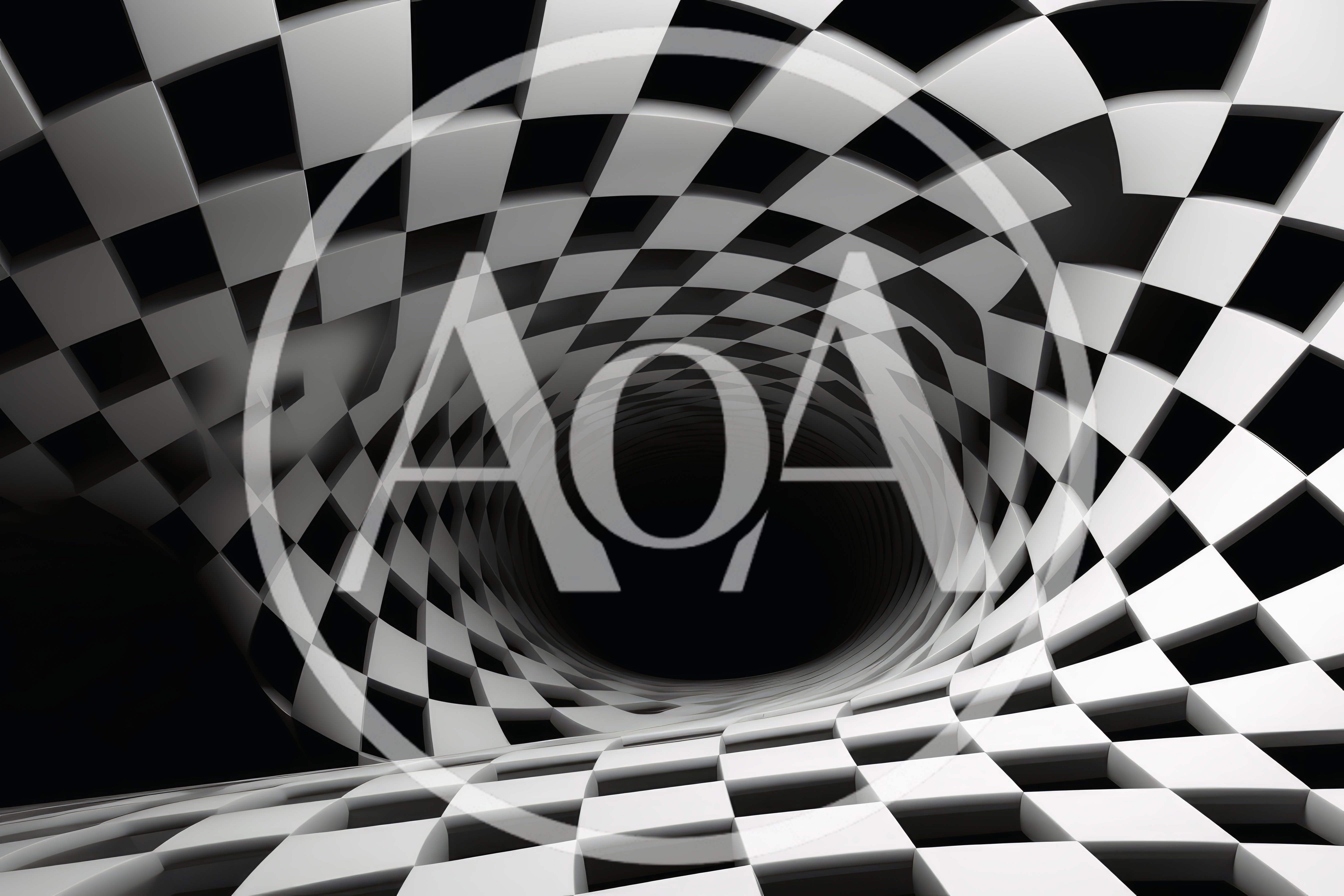 Abstract 3D Checkerboard Tunnel Animation