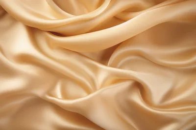 Flowing Champagne Colored Silk Fabric Background