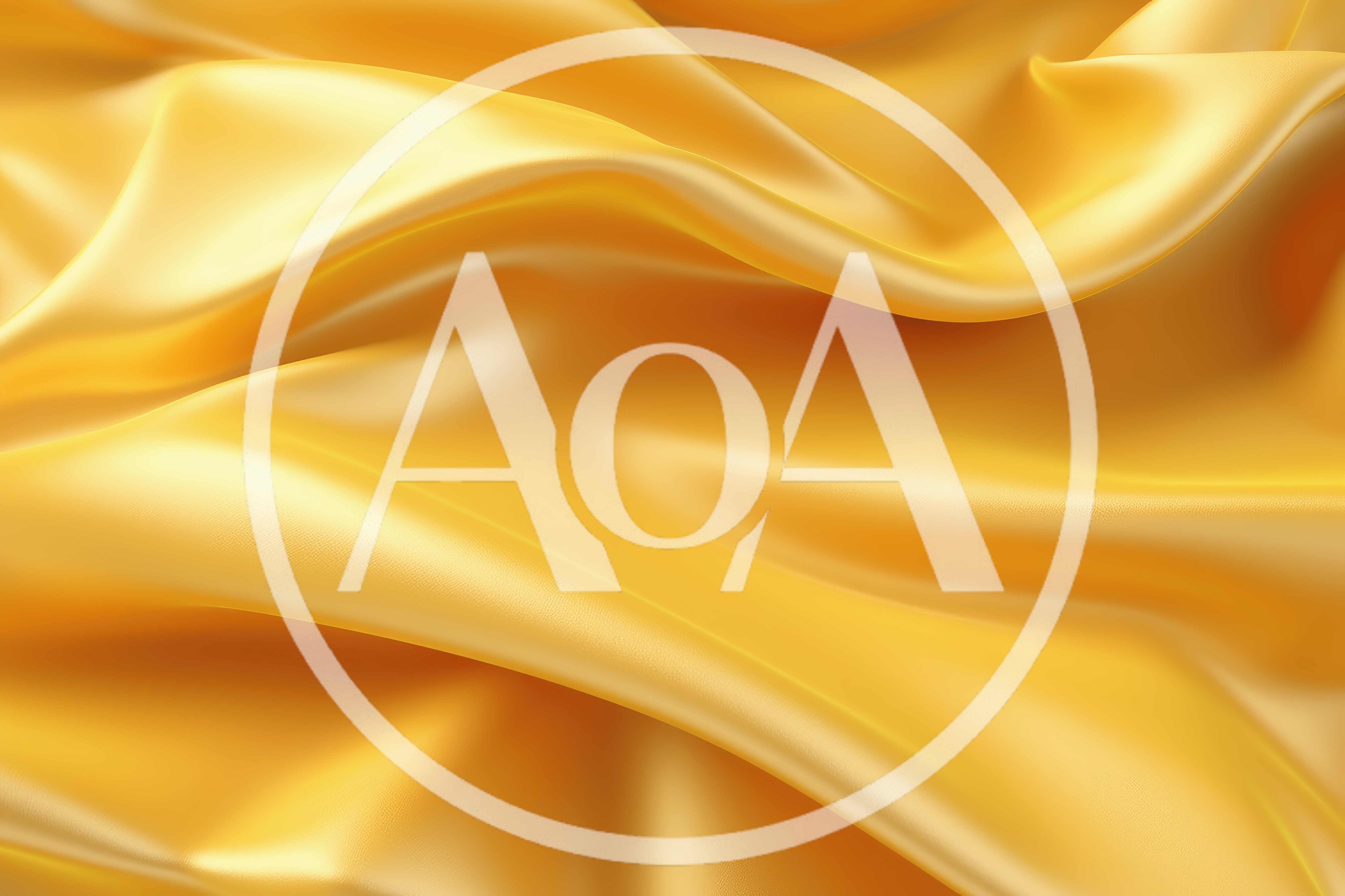Abstract Golden Silk Fabric Waves Background