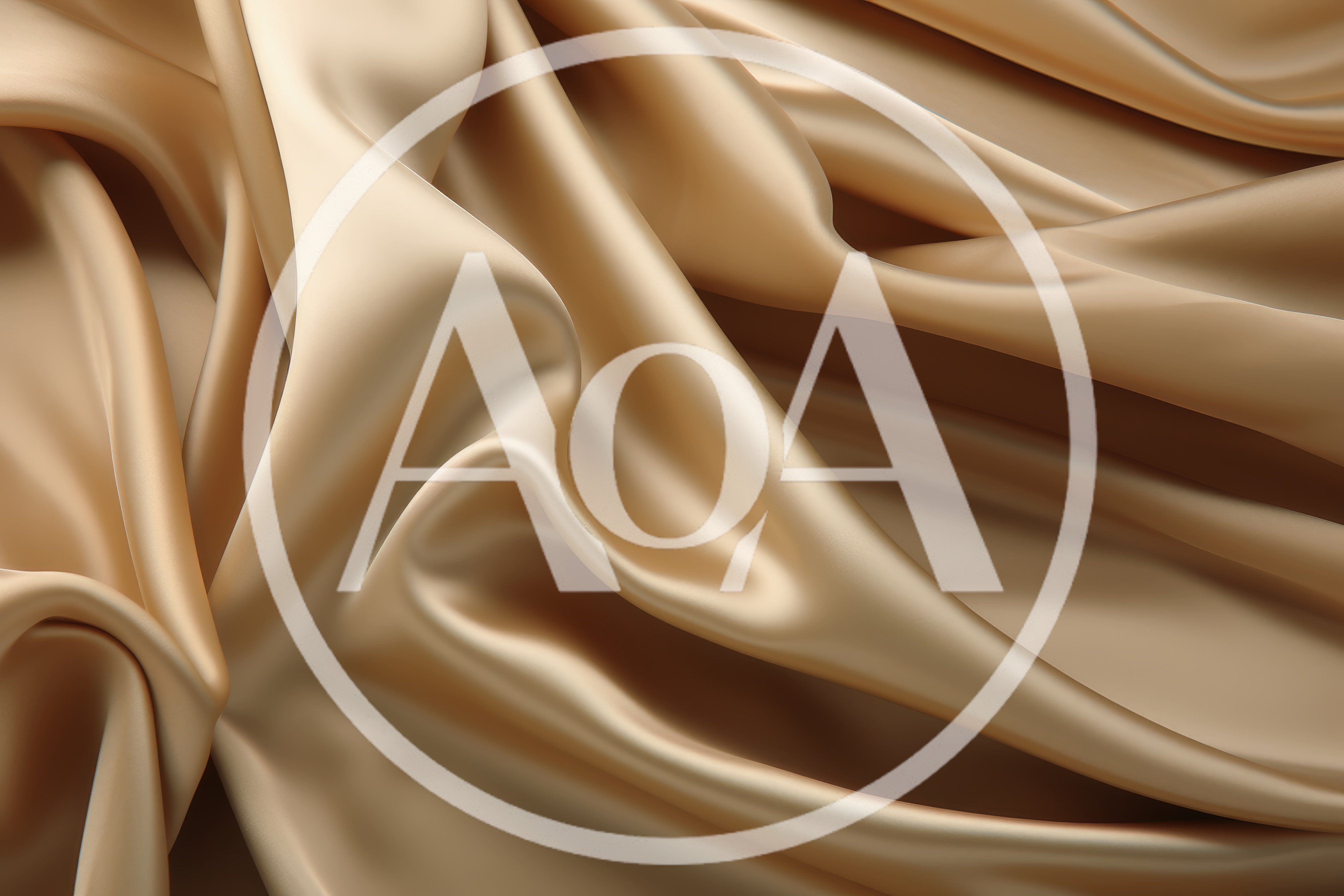 Flowing Champagne Colored Silk Fabric Background