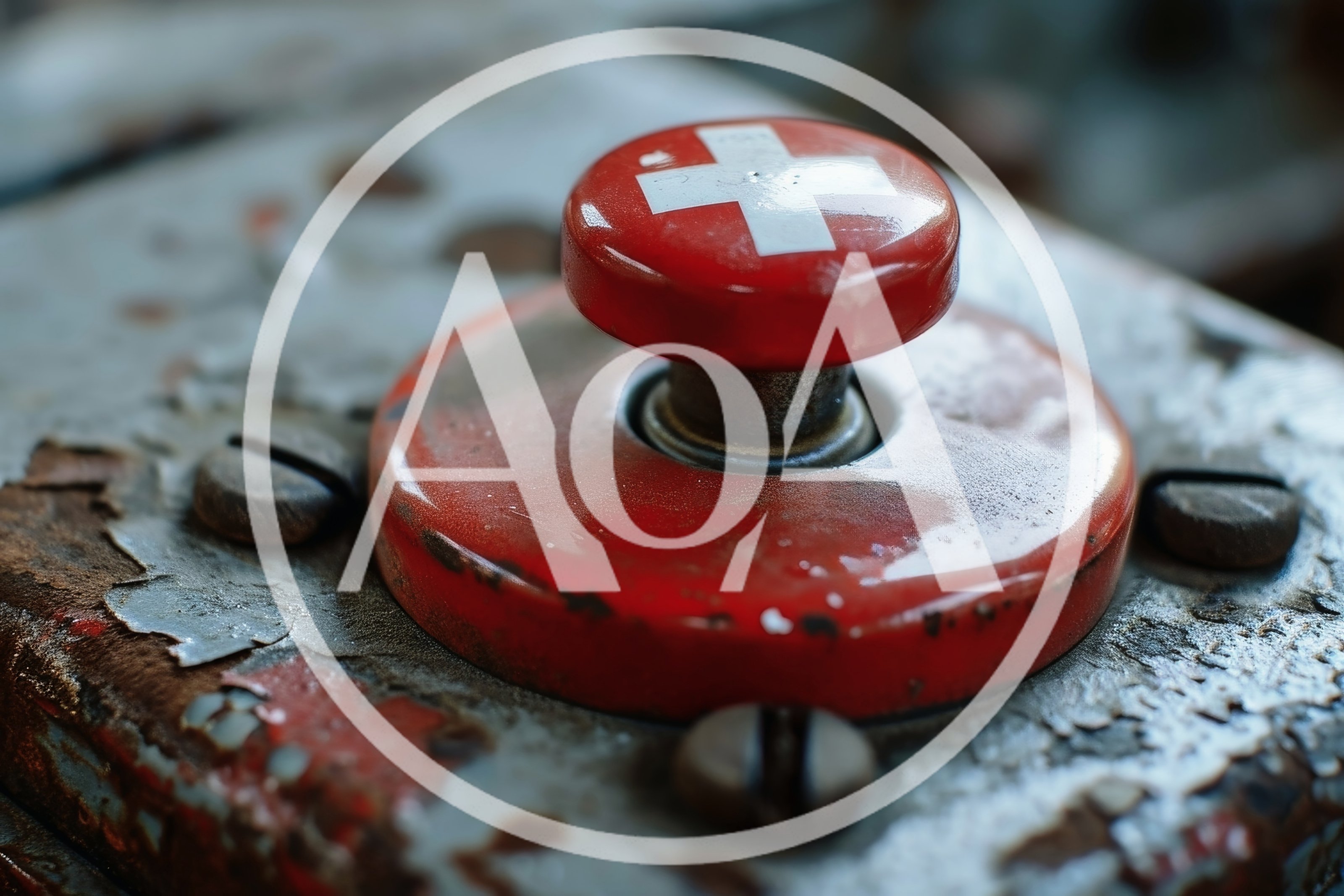 Close Up Of A Red Emergency Stop Button