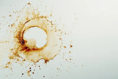 Coffee Stain Ring On White Surface