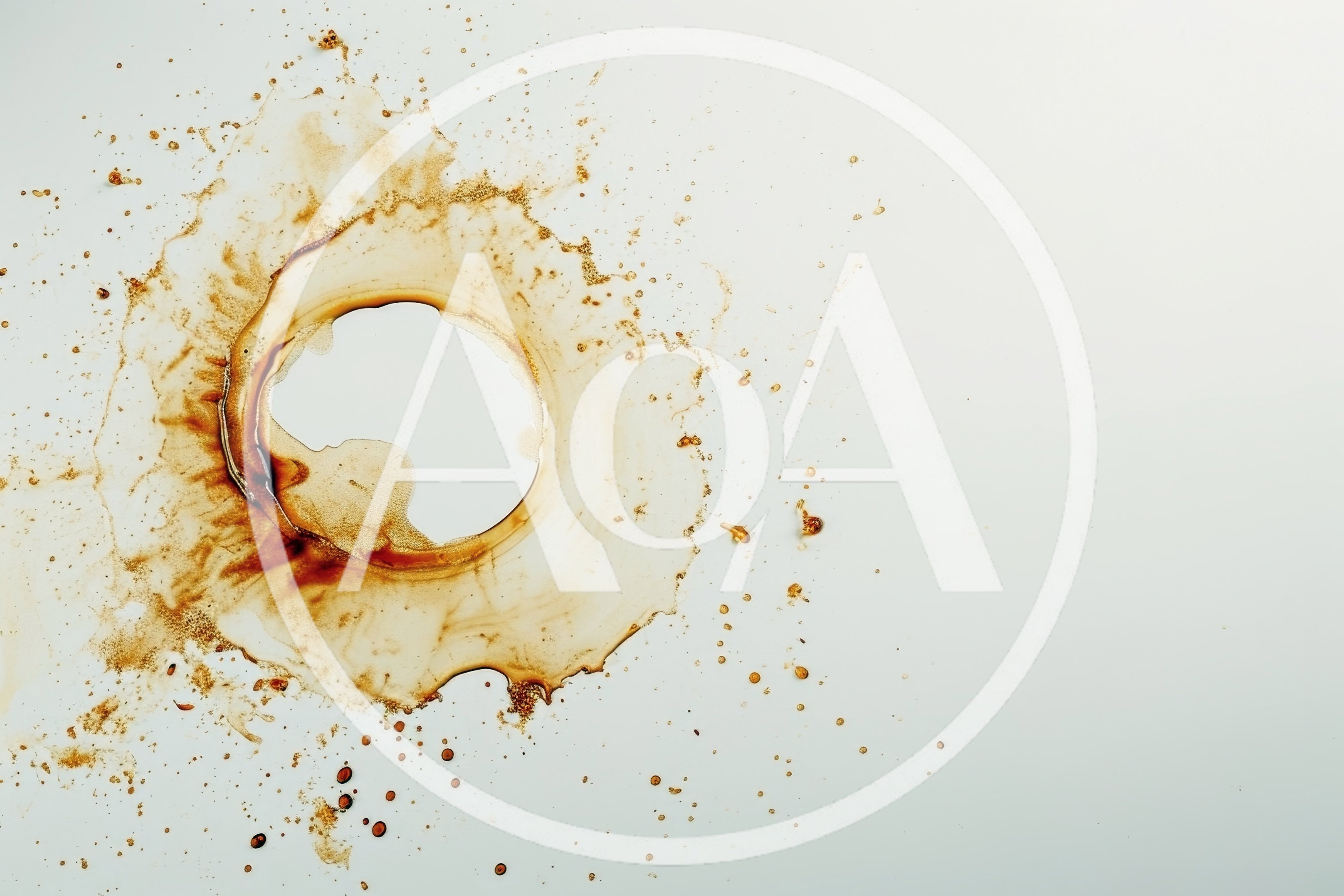 Coffee Stain Ring On White Surface