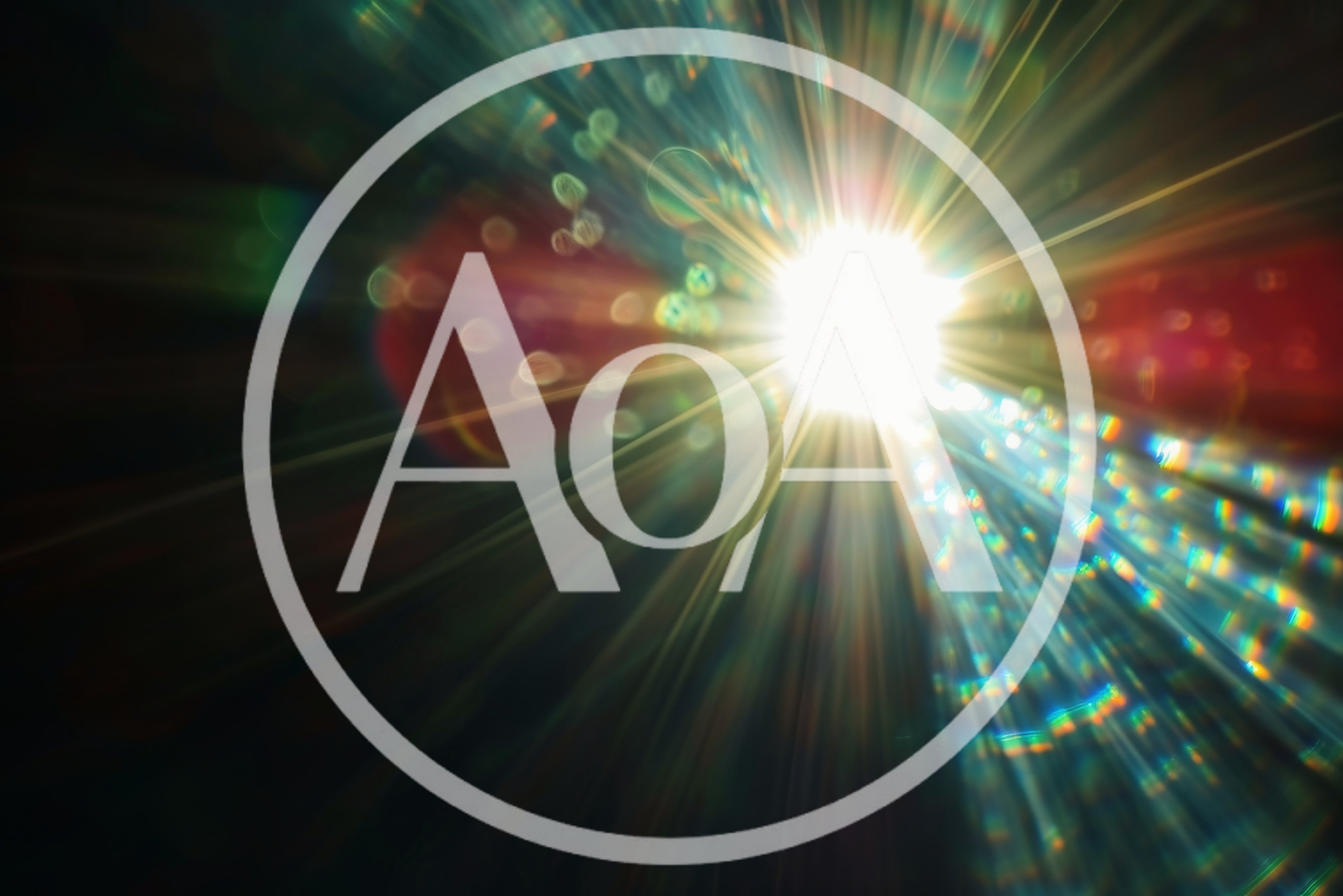 Abstract Light Flare With Rainbow Prism Refraction Effects