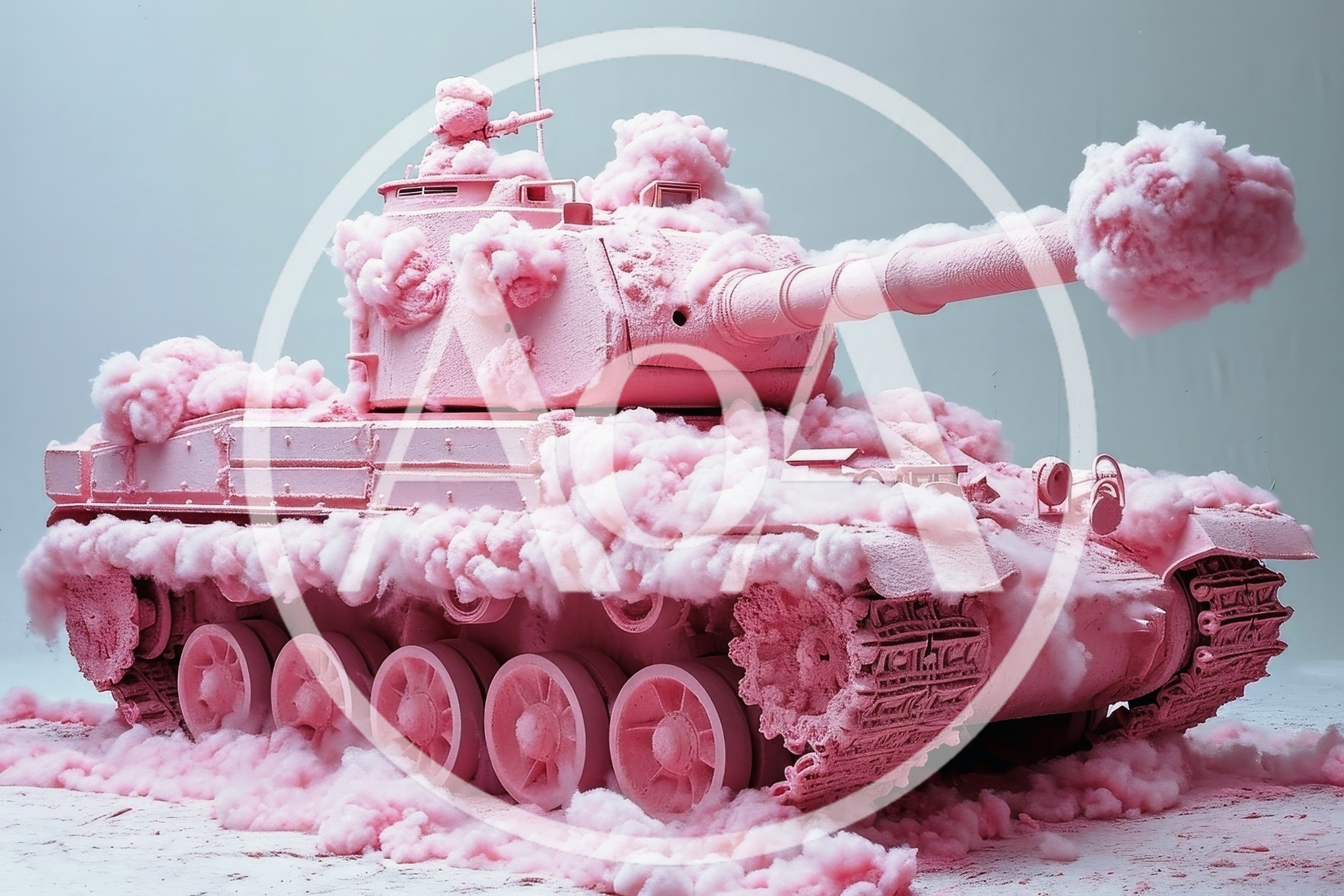 Pink Cotton Candy Tank Sculpture