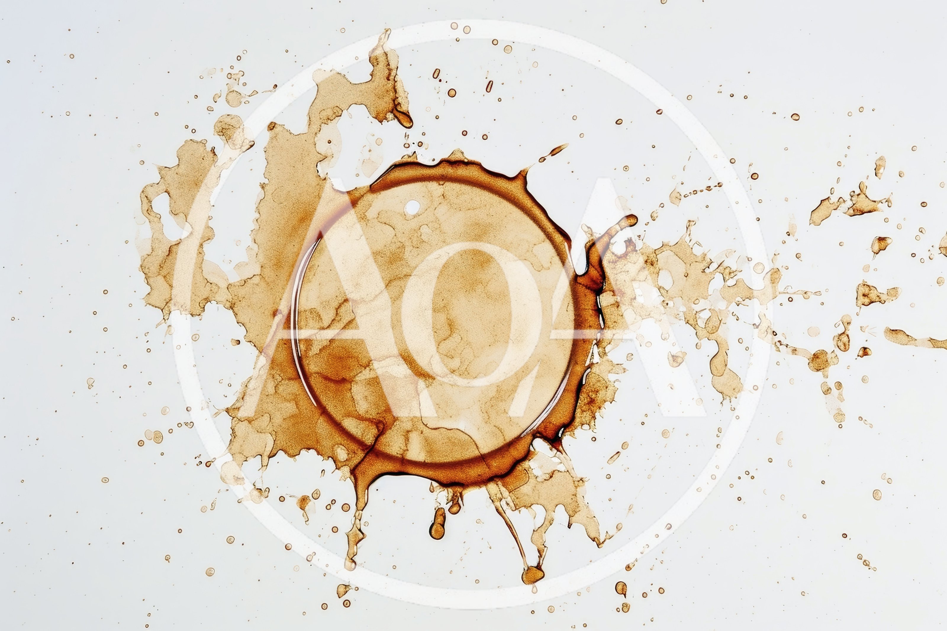 Coffee Cup Ring Stain on White Surface