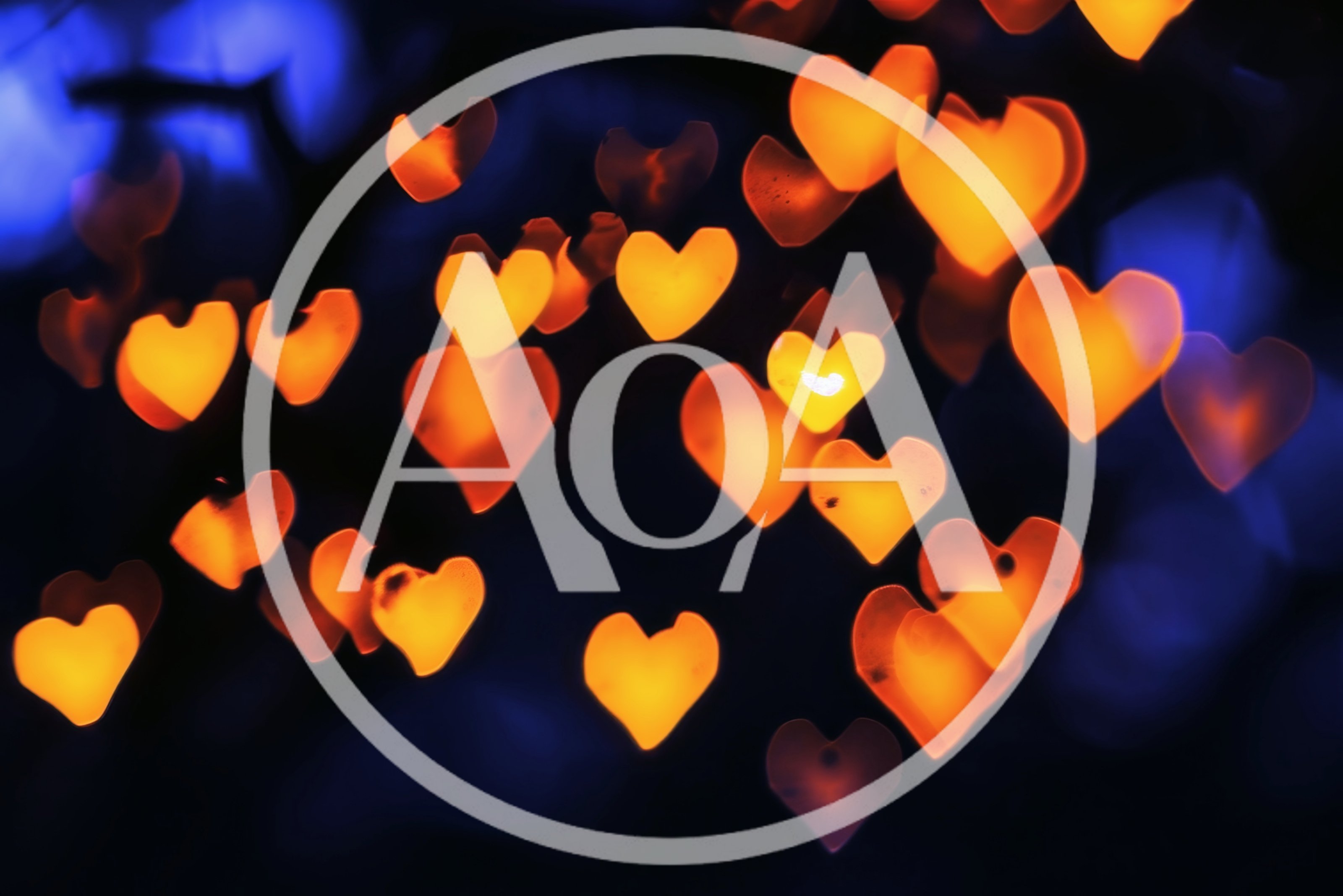 Abstract Heart Shaped Bokeh Lights Background