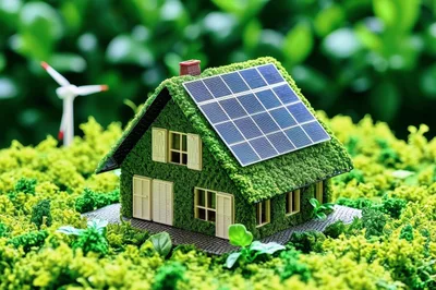 Miniature Eco Friendly House Model With Solar Panels