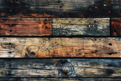 Weathered Rustic Wooden Planks Wall Texture