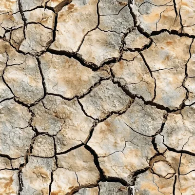 Seamless Texture Of Dry Cracked Earth Surface