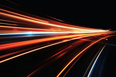 Abstract Motion Blur Light Trails On Dark Background