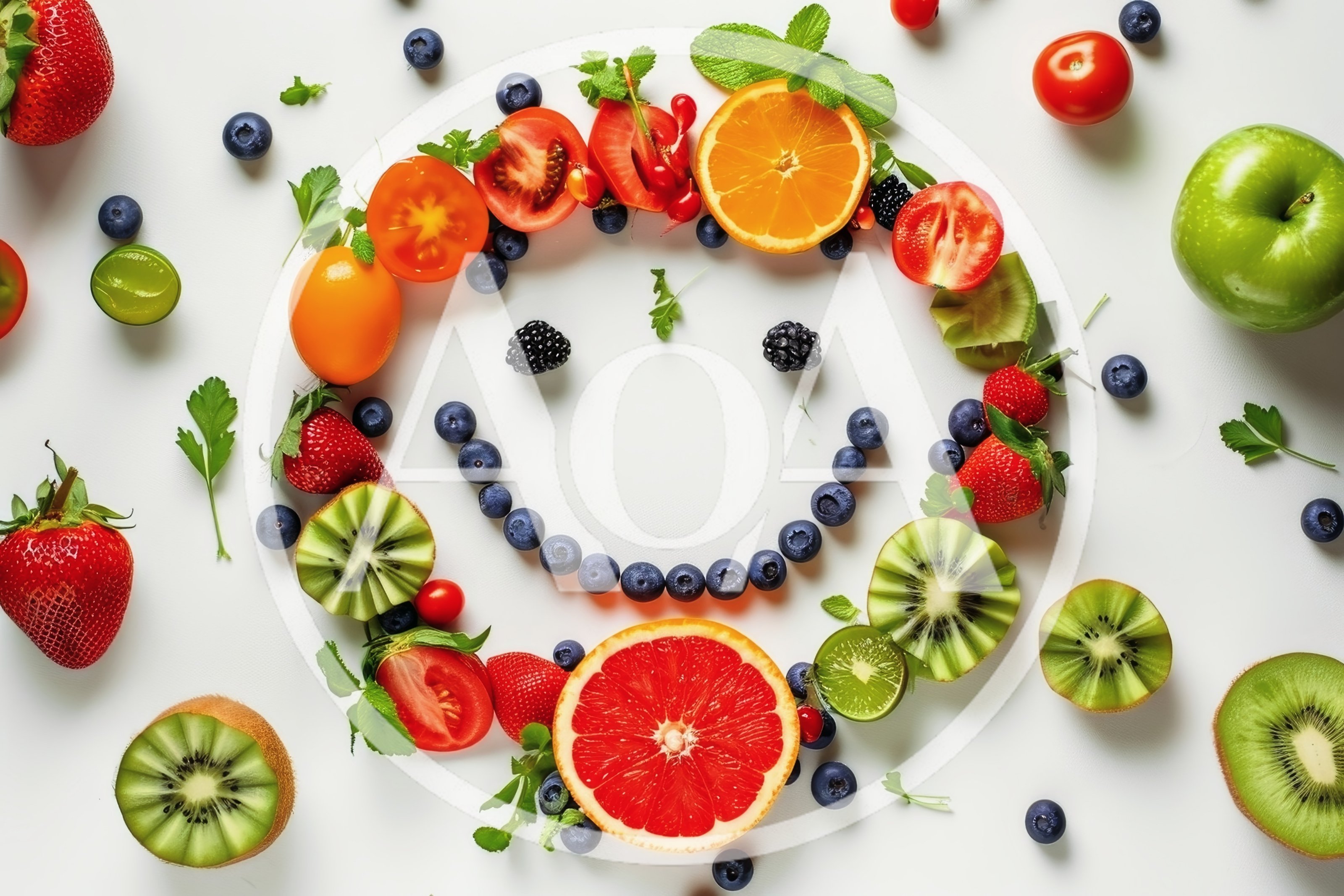 Fresh Fruit And Vegetable Smiley Face Arrangement
