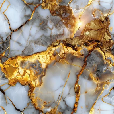 Seamless Luxury White Marble Texture With Gold Veins