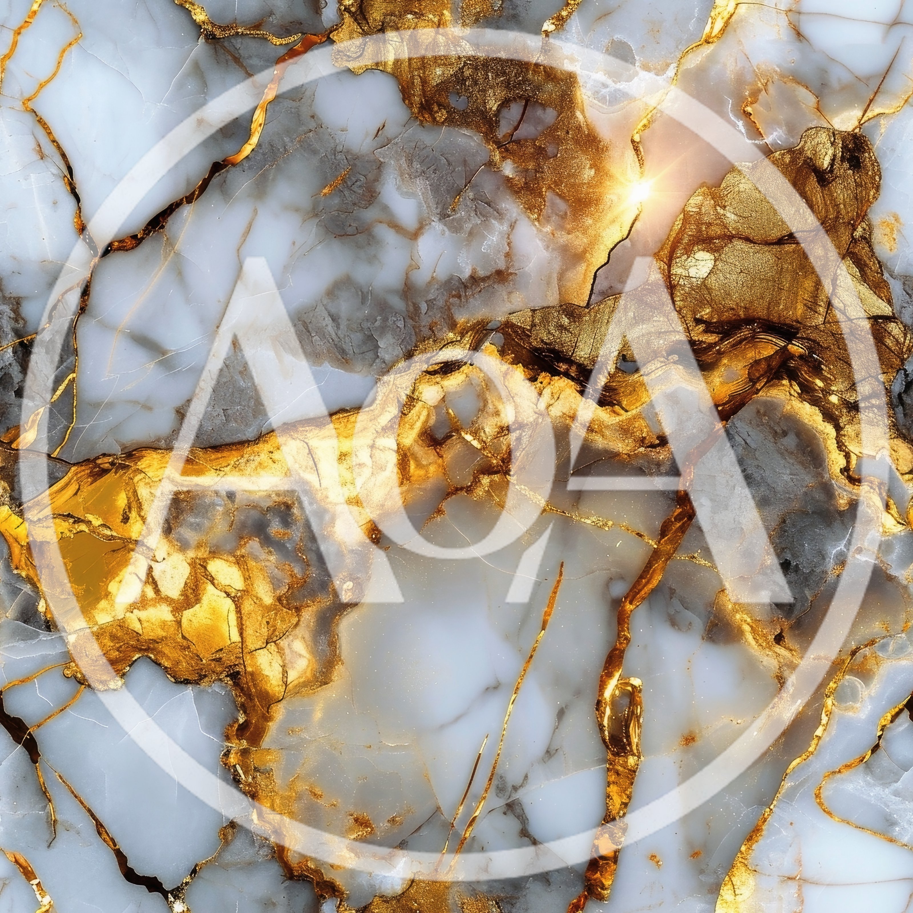 Seamless Luxury White Marble Texture With Gold Veins