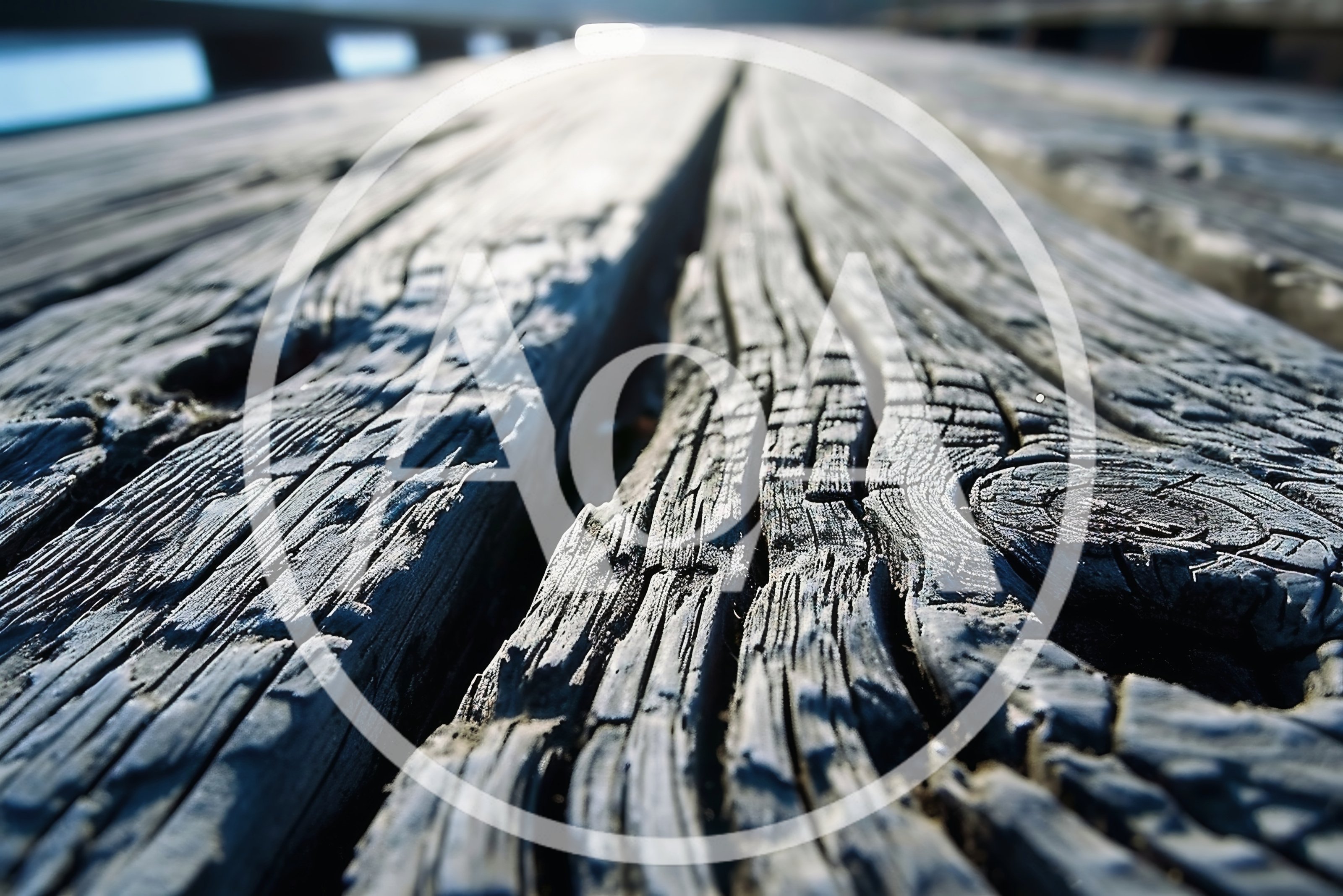 Weathered Wooden Planks On A Pier