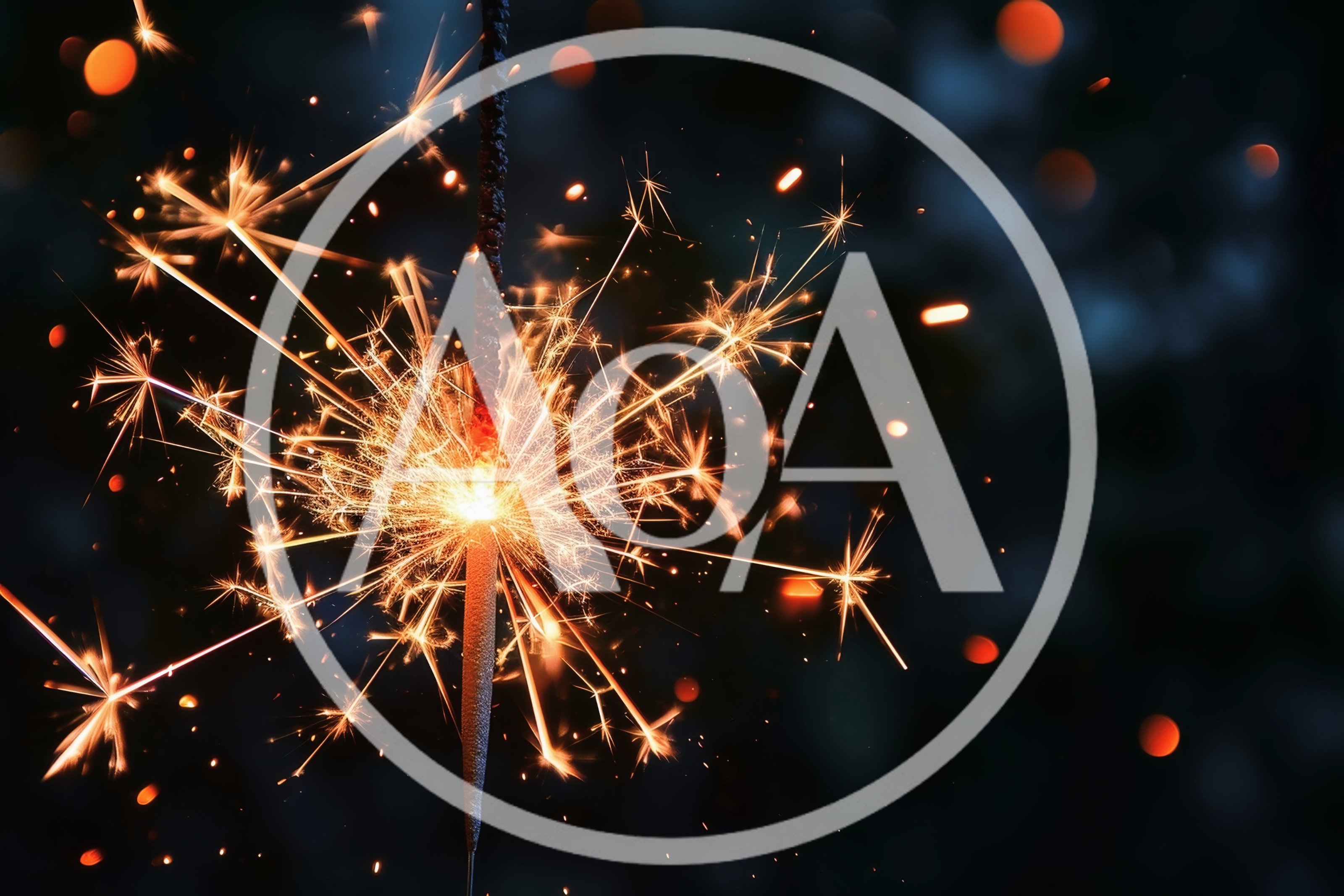 Burning Sparkler Emitting Bright Golden Sparks