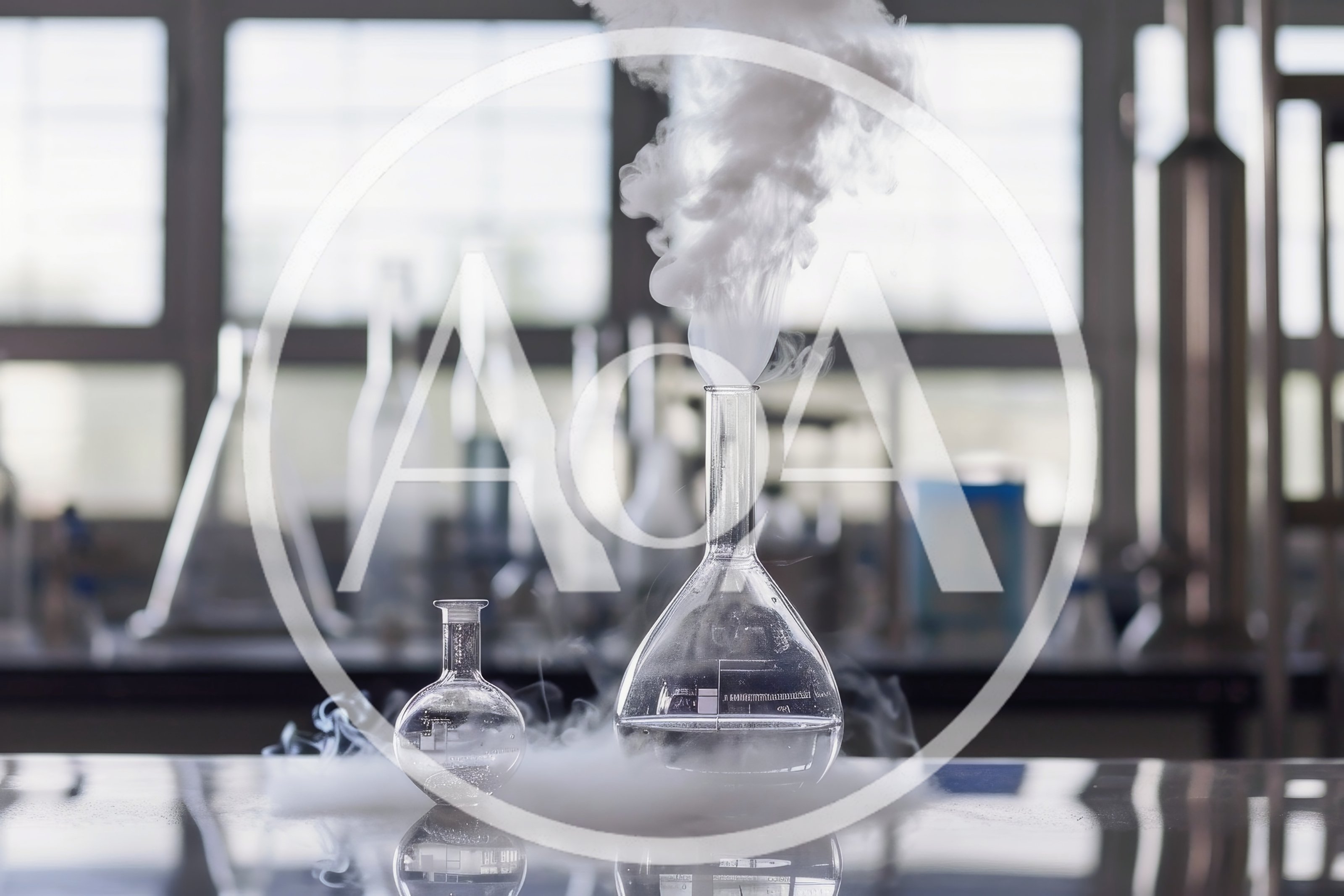 Chemical Reaction With Smoke In Laboratory Glassware