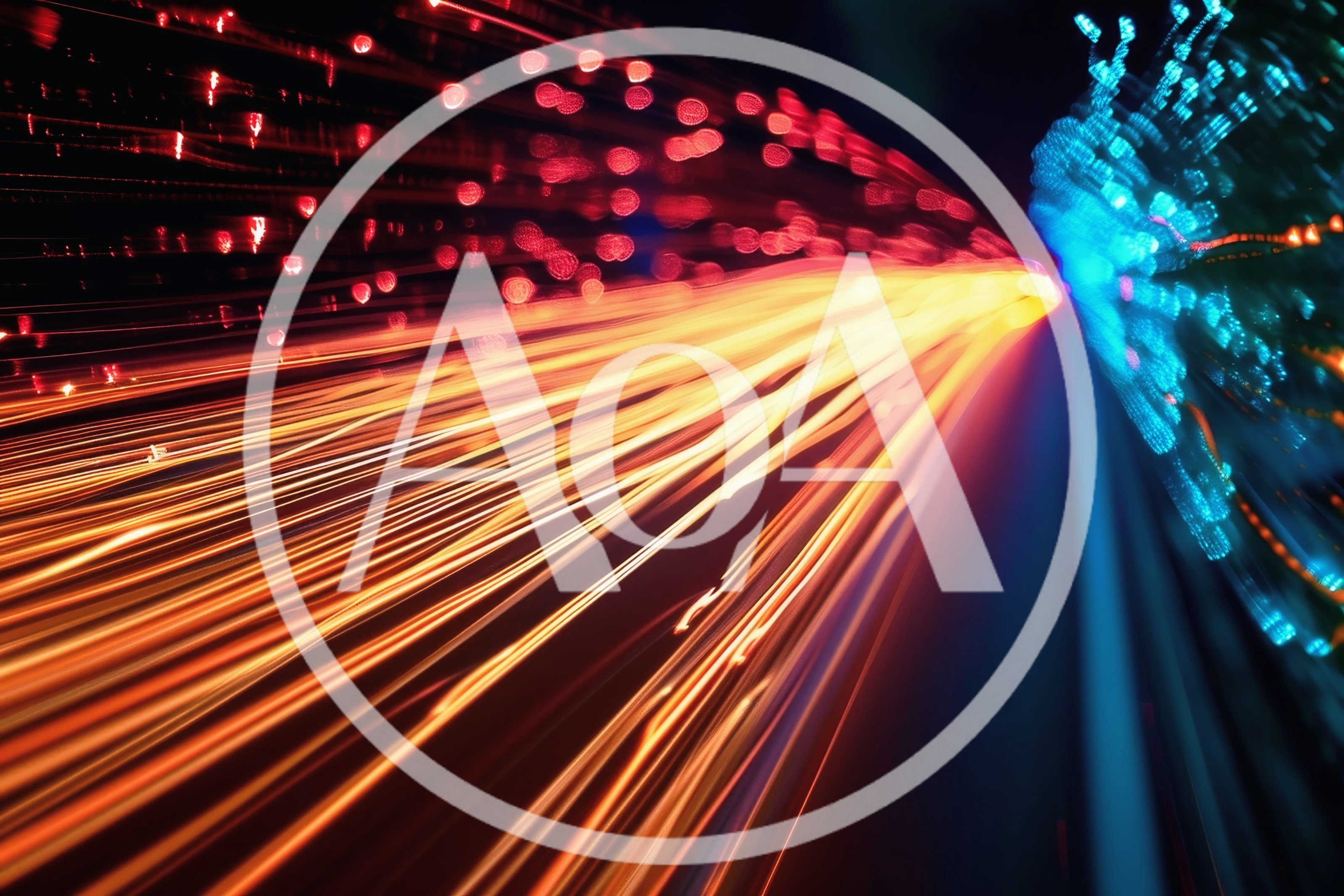 Abstract Light Trails Of High Speed Fiber Optics