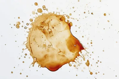 Coffee Stain Splatter On White Background