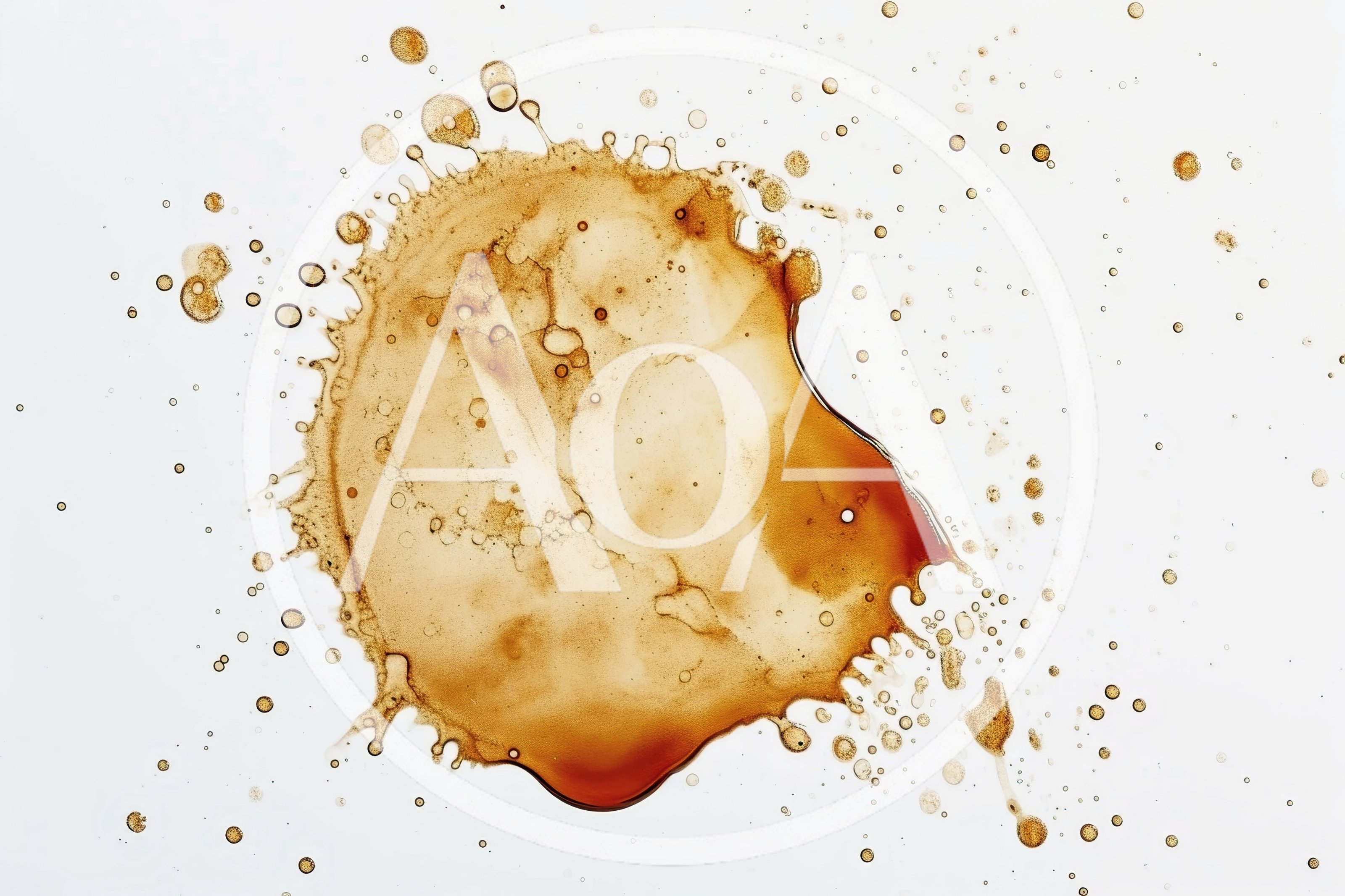 Coffee Stain Splatter On White Background