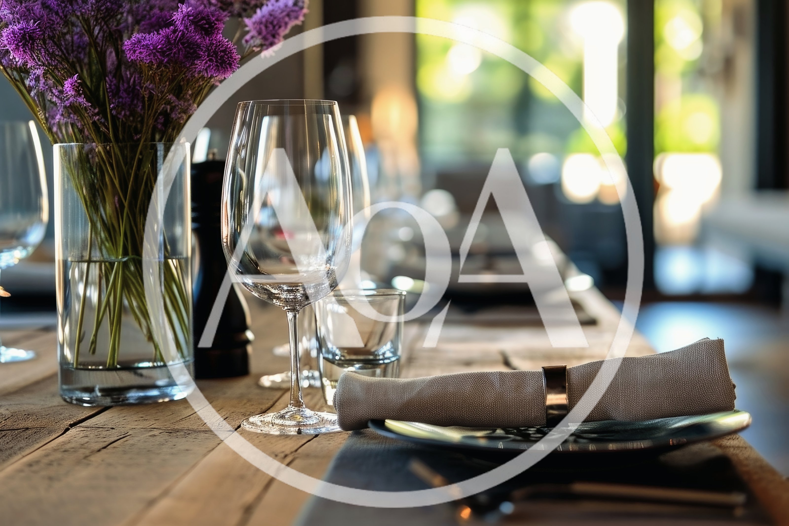 Elegant Table Setting In A Modern Restaurant