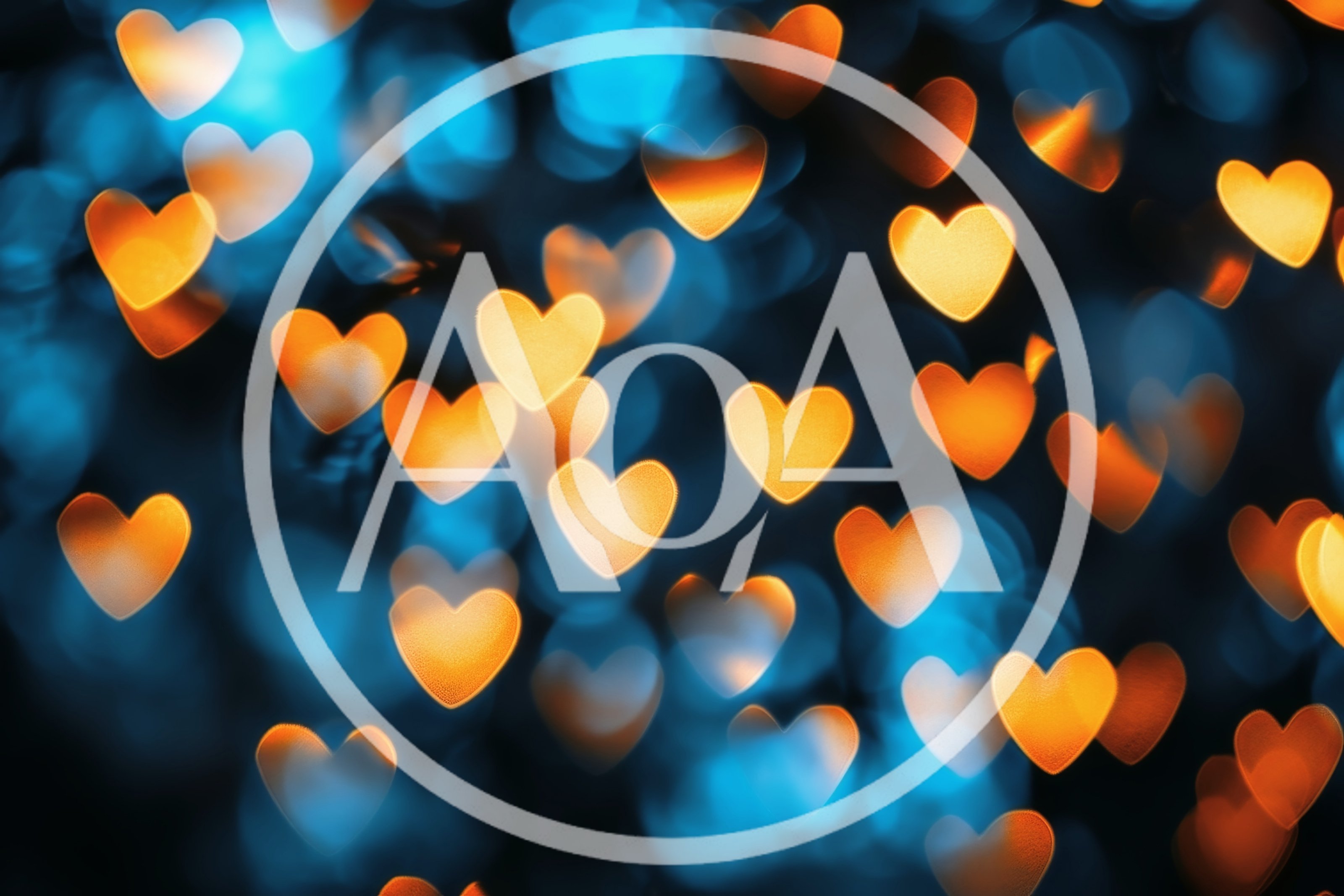 Abstract Heart Shaped Bokeh Lights Background