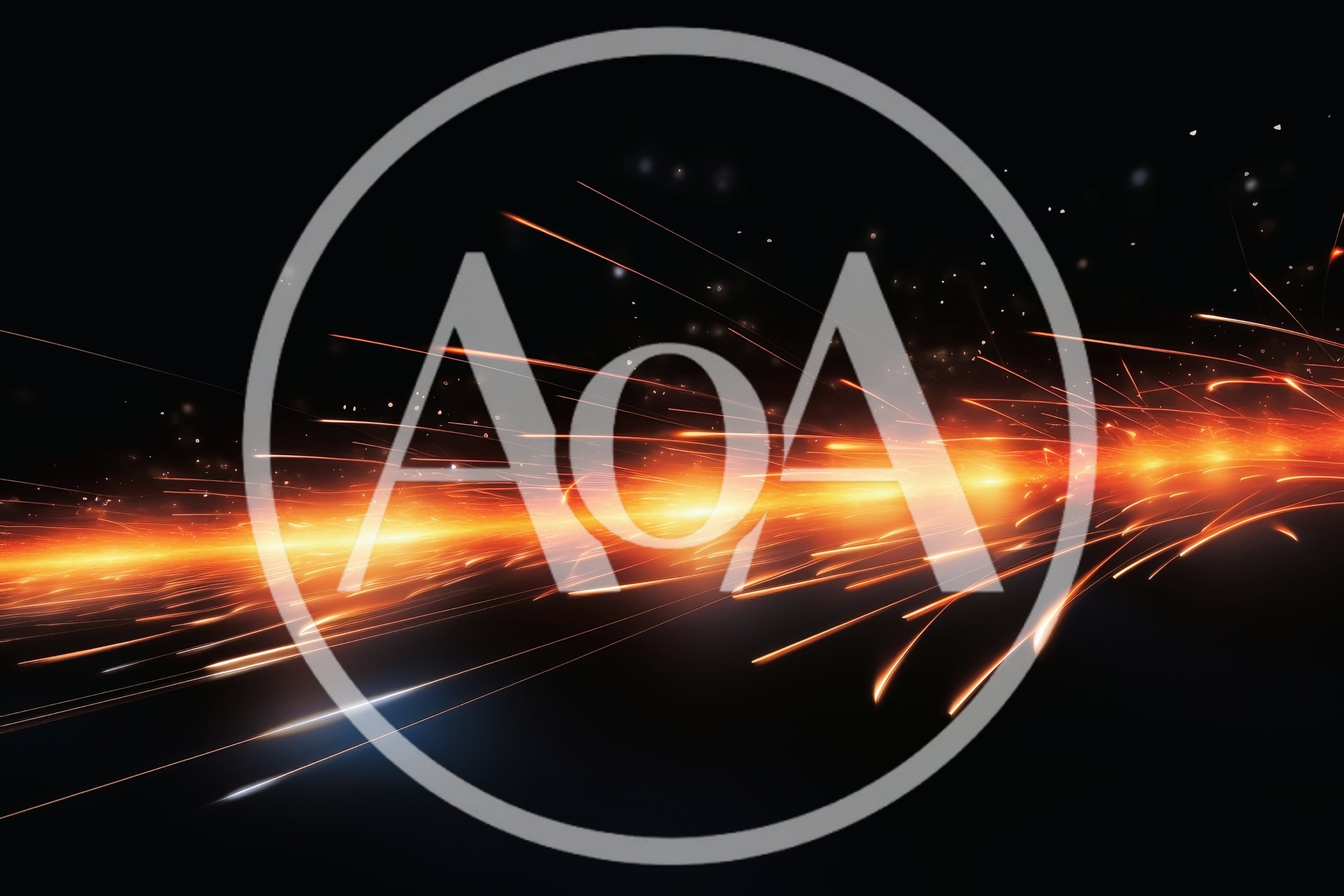 Bright Orange Sparks Flying Against A Dark Background