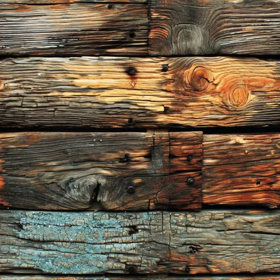 Weathered Rustic Wooden Planks Texture Background