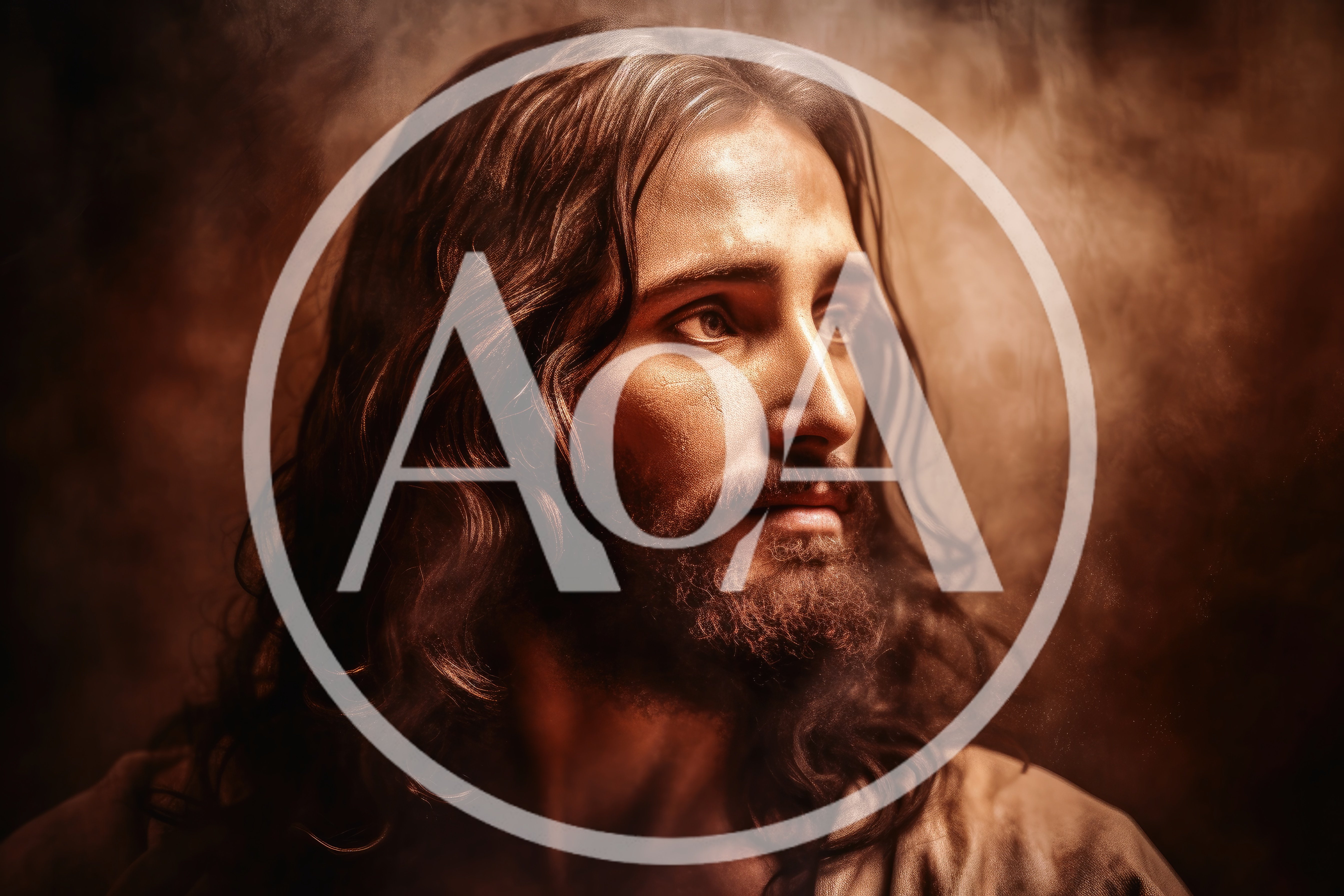 Portrait Of Jesus Christ With Long Hair And Beard