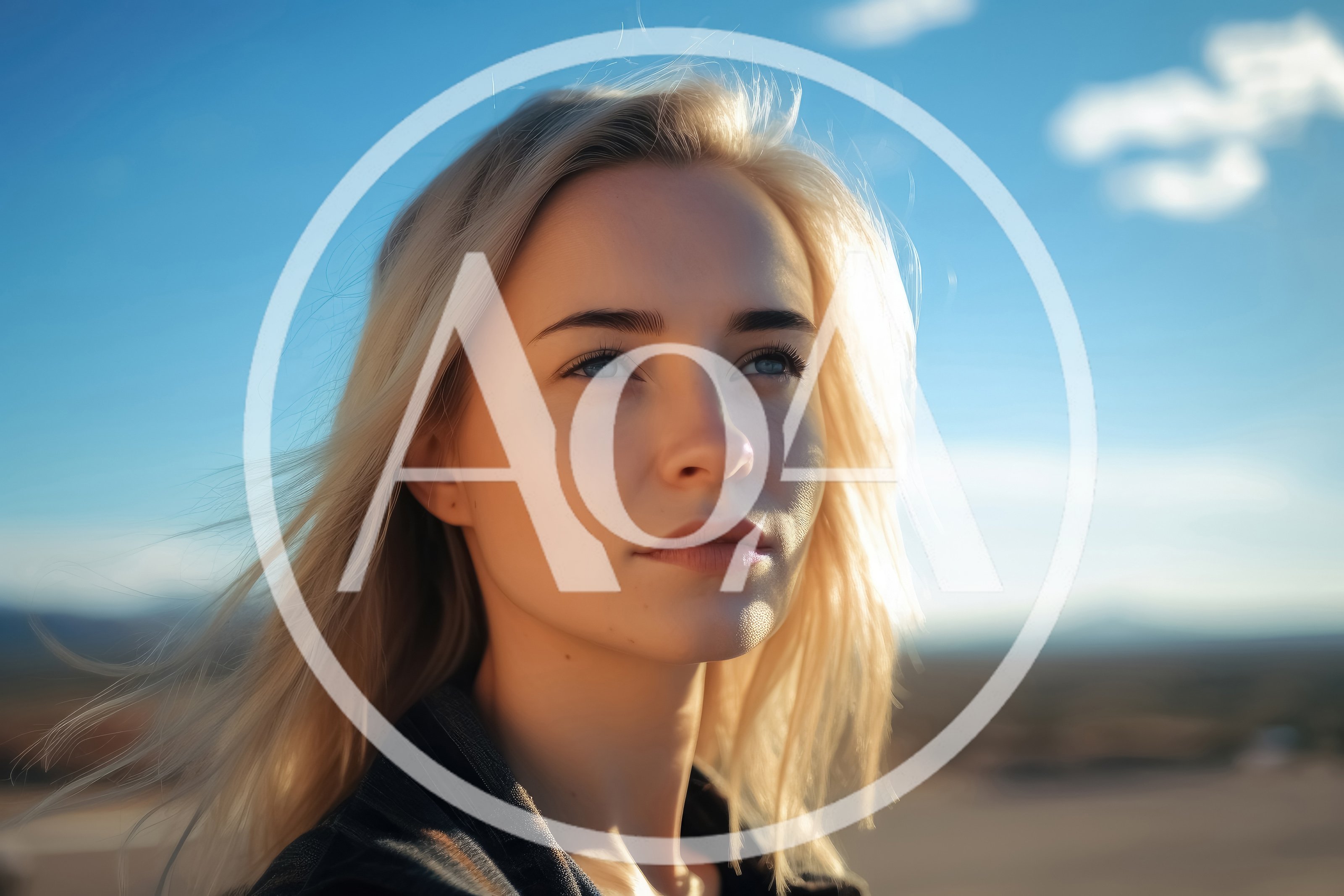Portrait Of A Young Blonde Woman Outdoors