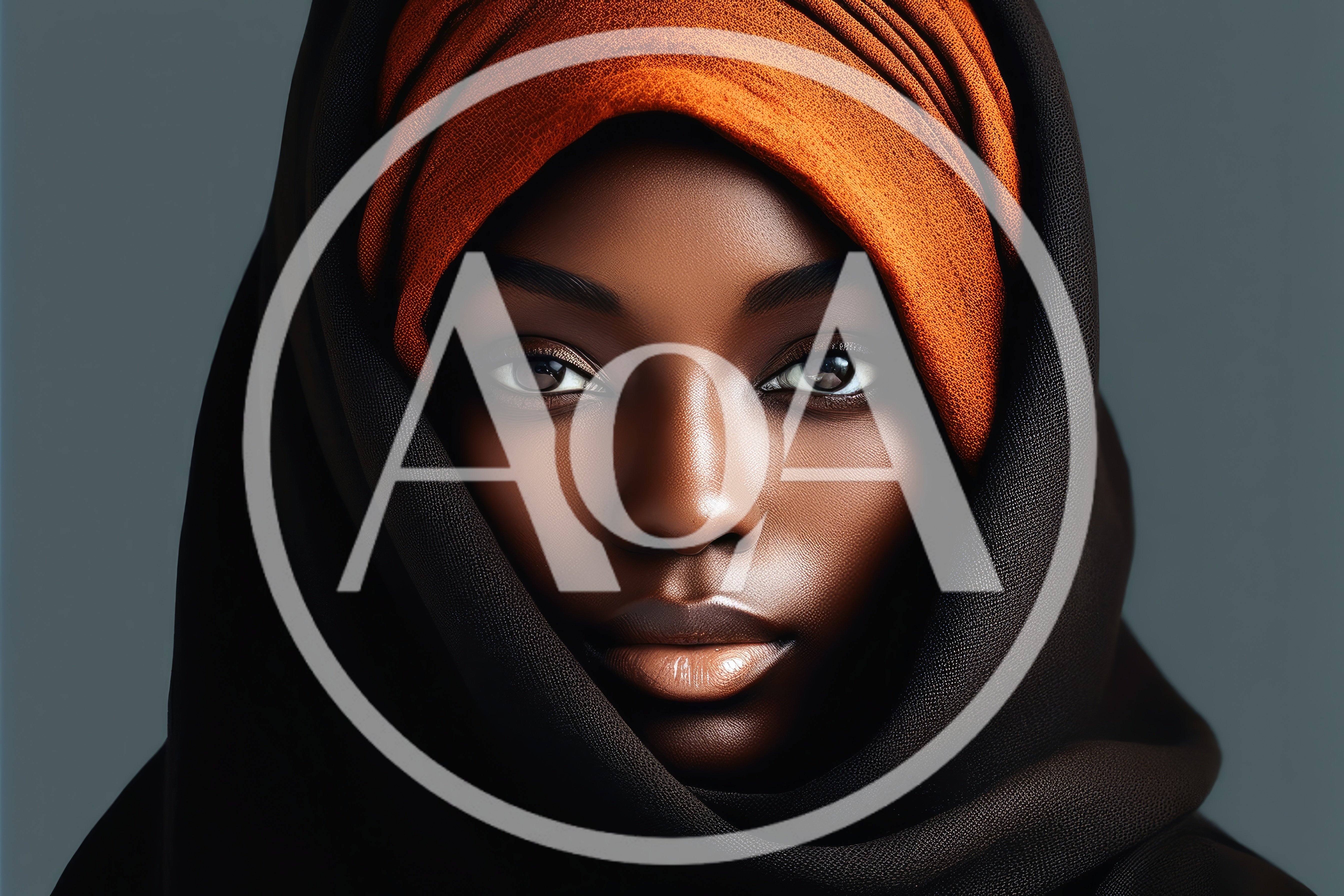 Portrait Of A Beautiful African Woman Wearing A Headscarf