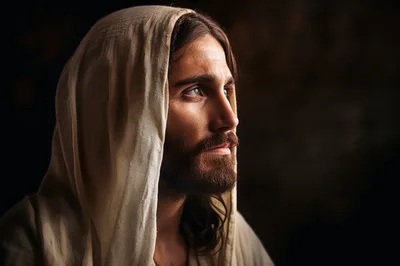 Portrait Of Jesus Christ With A Hooded Robe