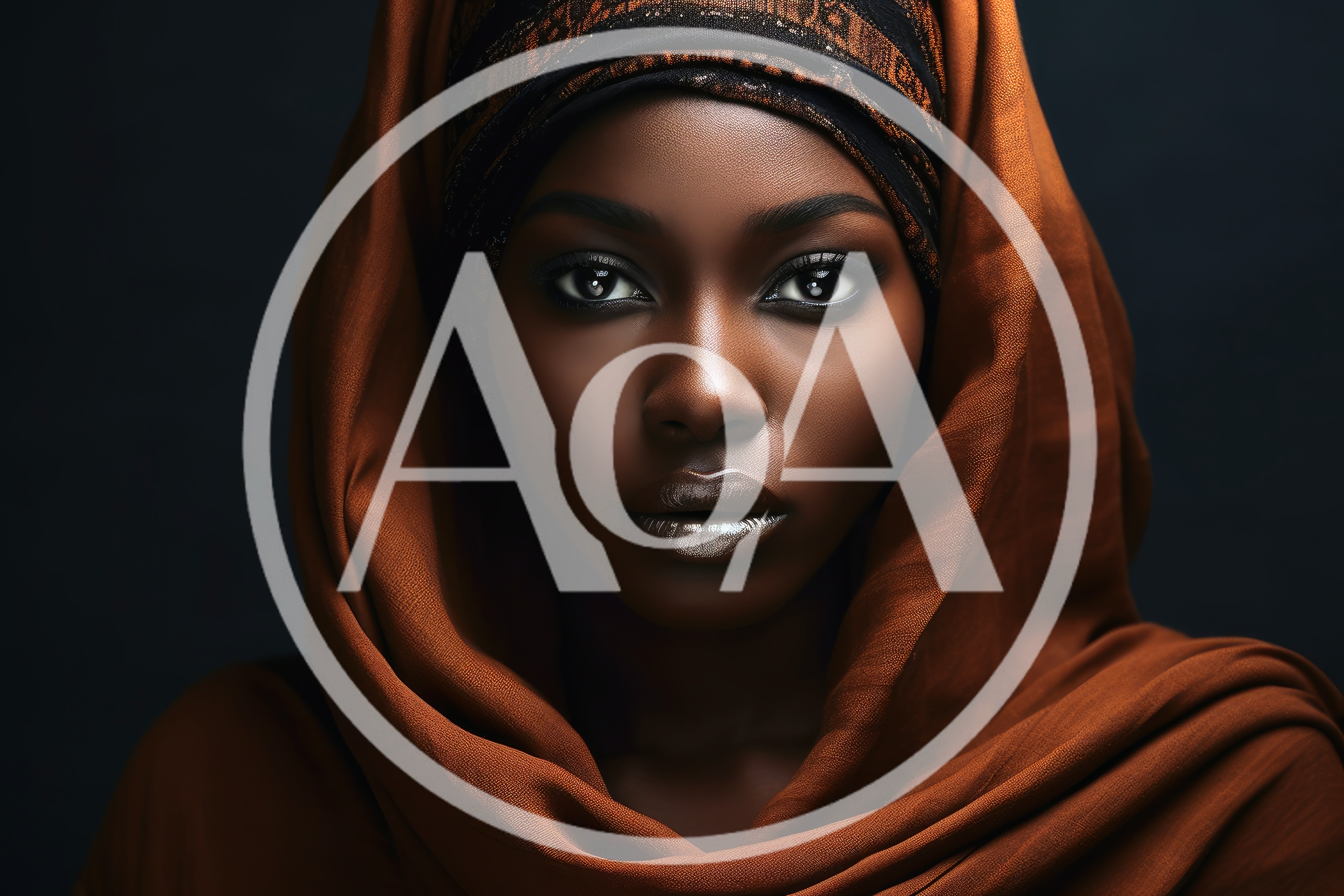 Portrait Of A Beautiful African Woman In A Headscarf