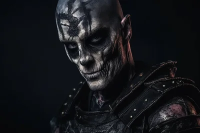 Portrait Of A Dark Fantasy Undead Warrior