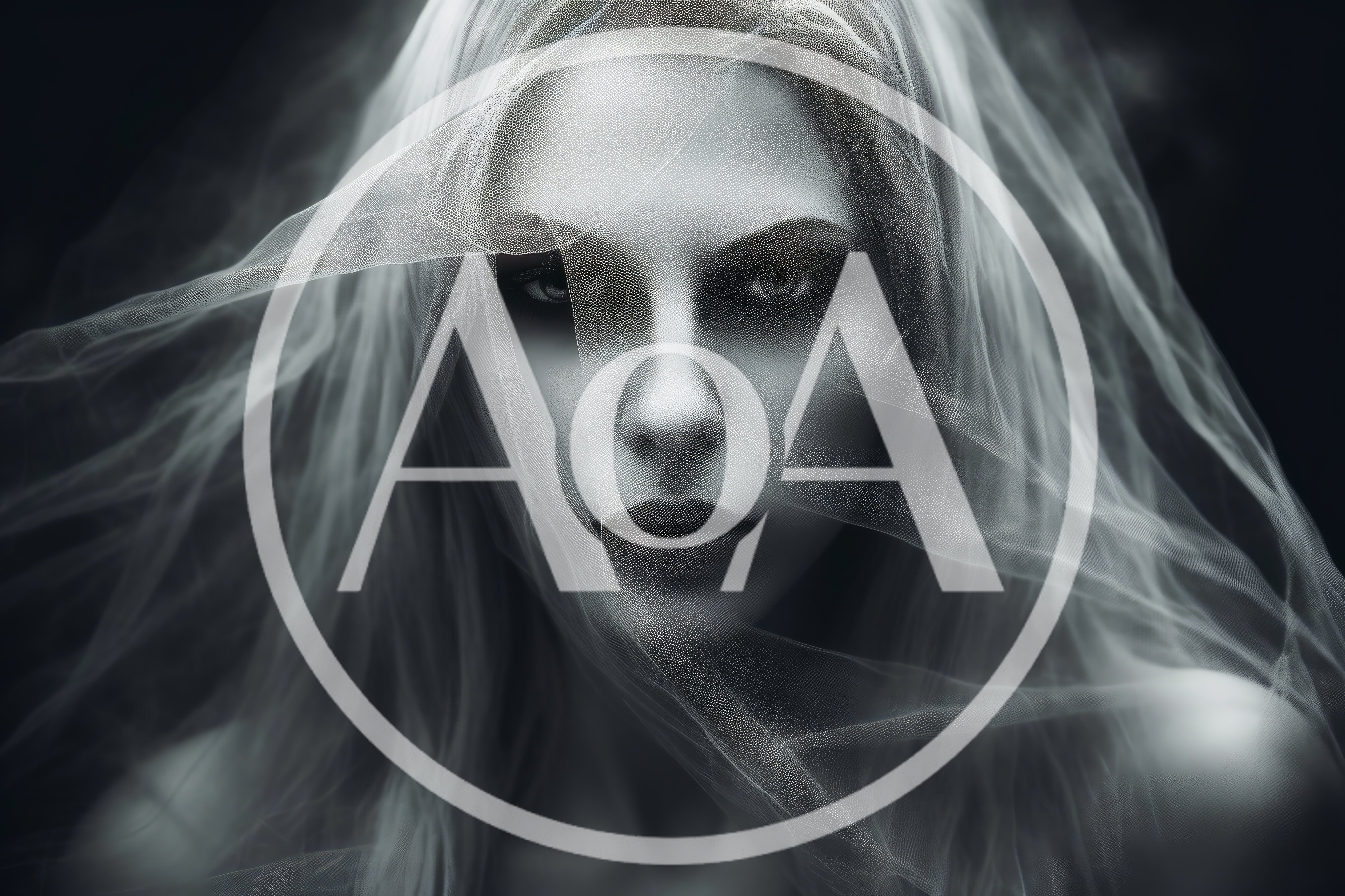 Portrait Of A Mysterious Woman Behind A Veil