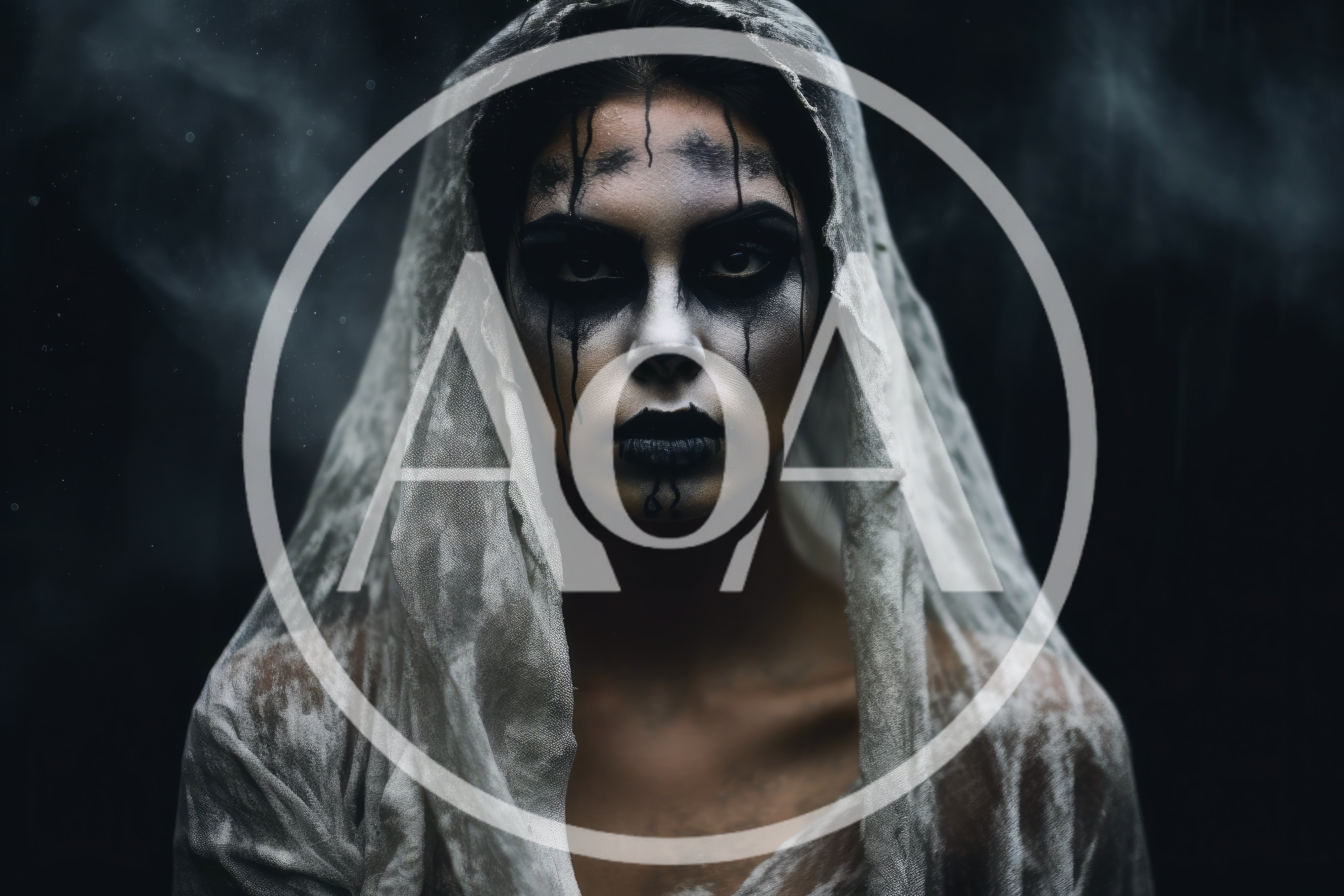 Portrait Of A Woman With Dark Gothic Makeup