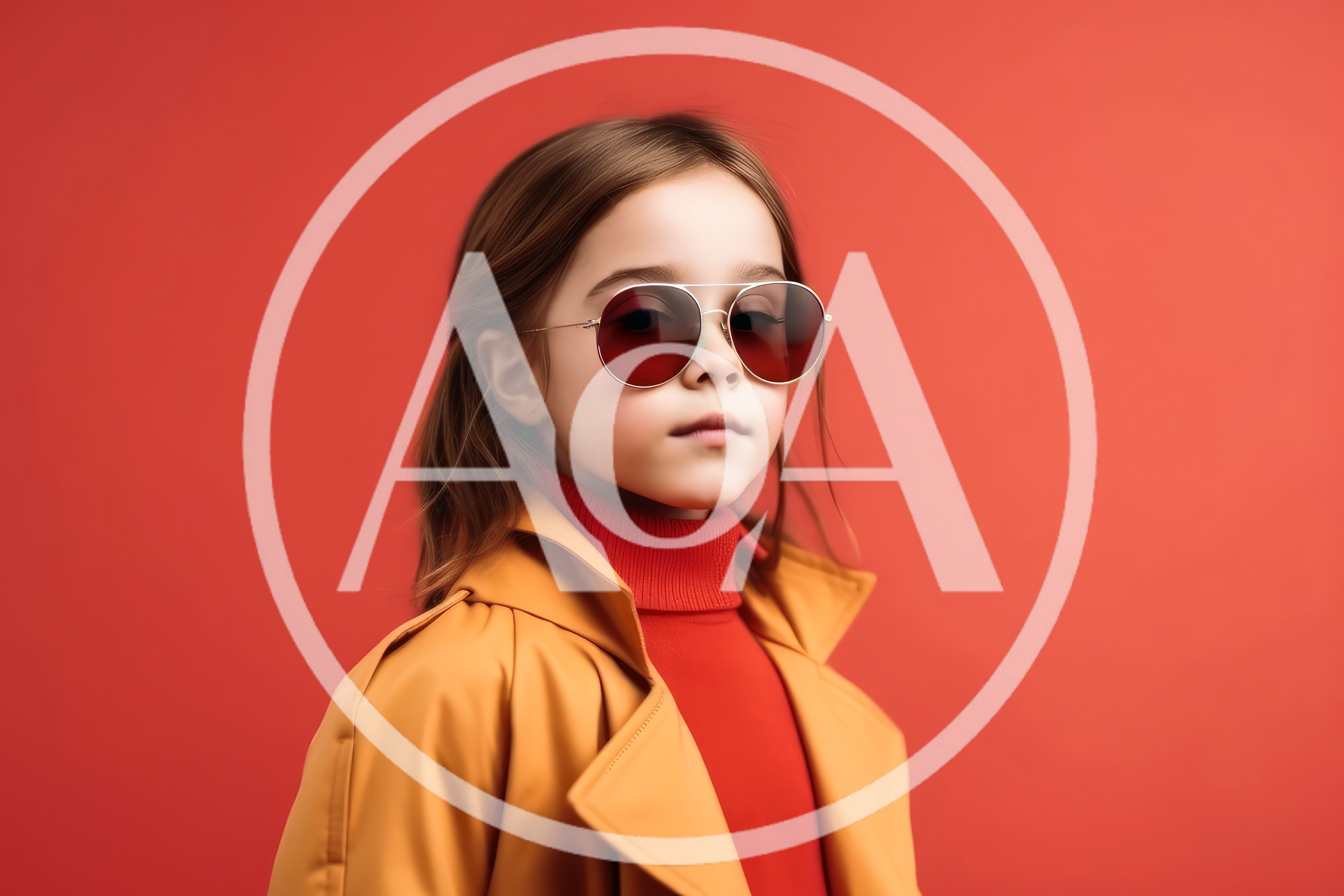 Stylish Young Girl Wearing Sunglasses And Trench Coat