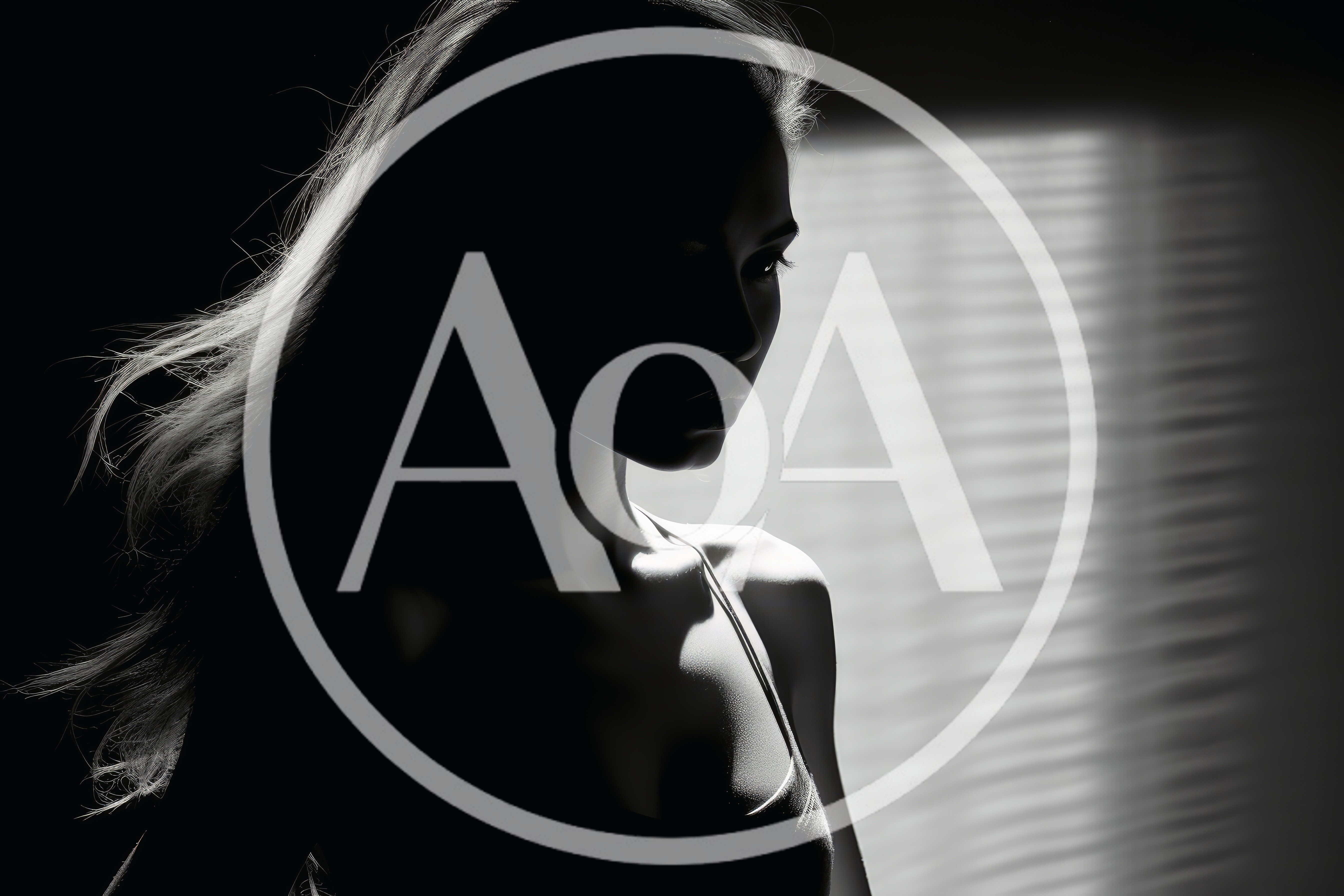 Silhouette Of A Woman With Flowing Hair