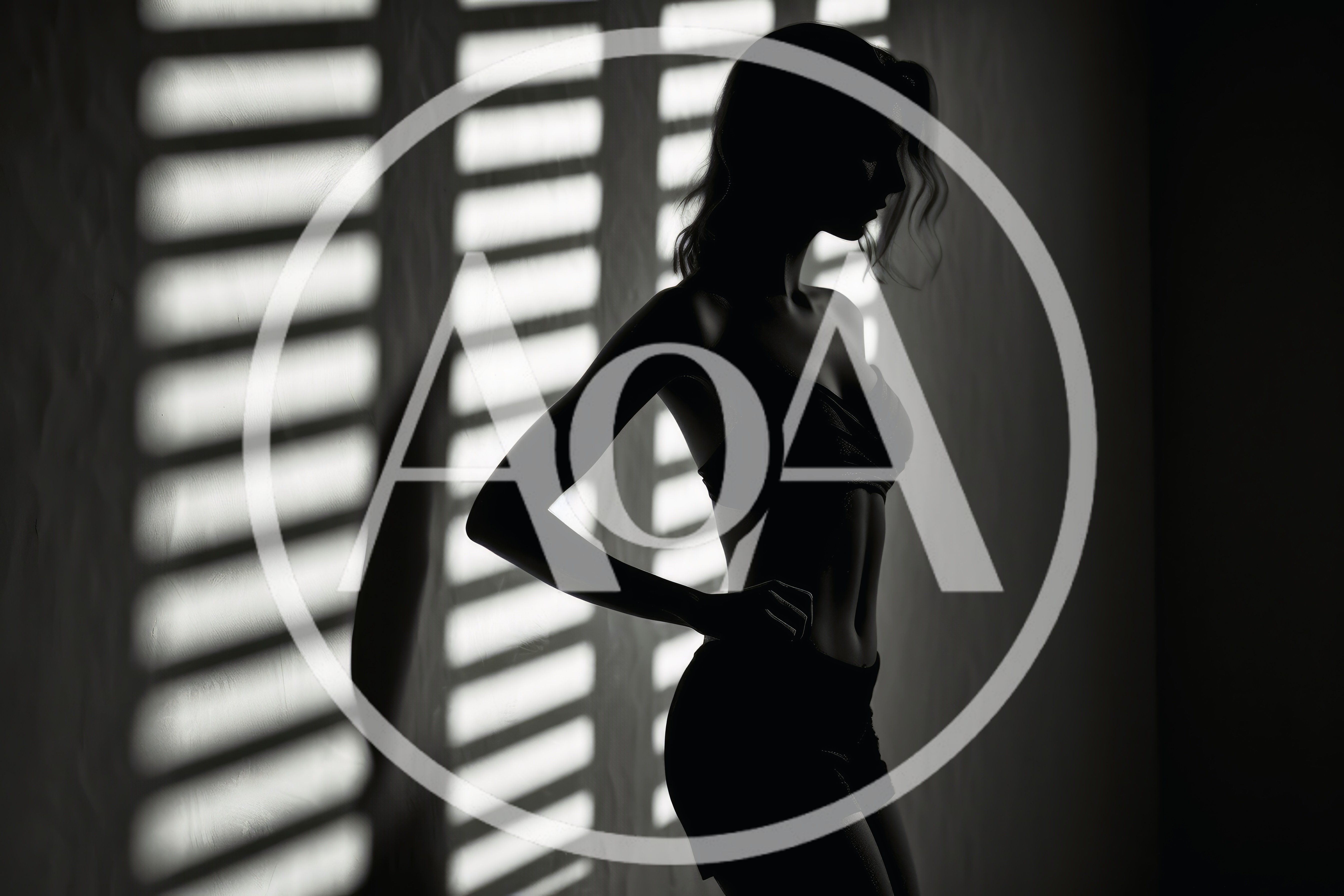 Silhouette Of A Fit Woman Posing In Dramatic Lighting