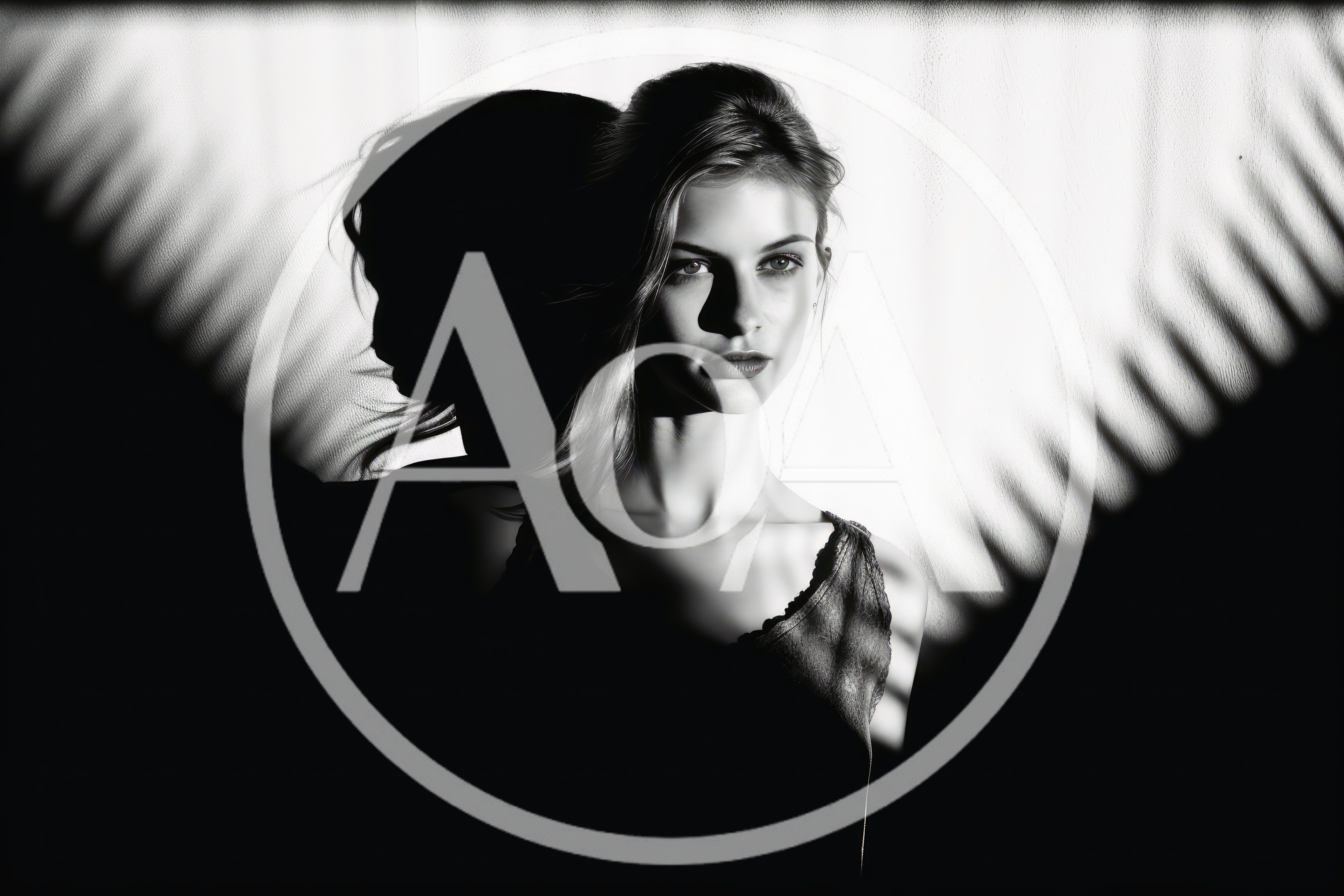 Portrait Of A Young Woman With Dramatic Shadow Lighting