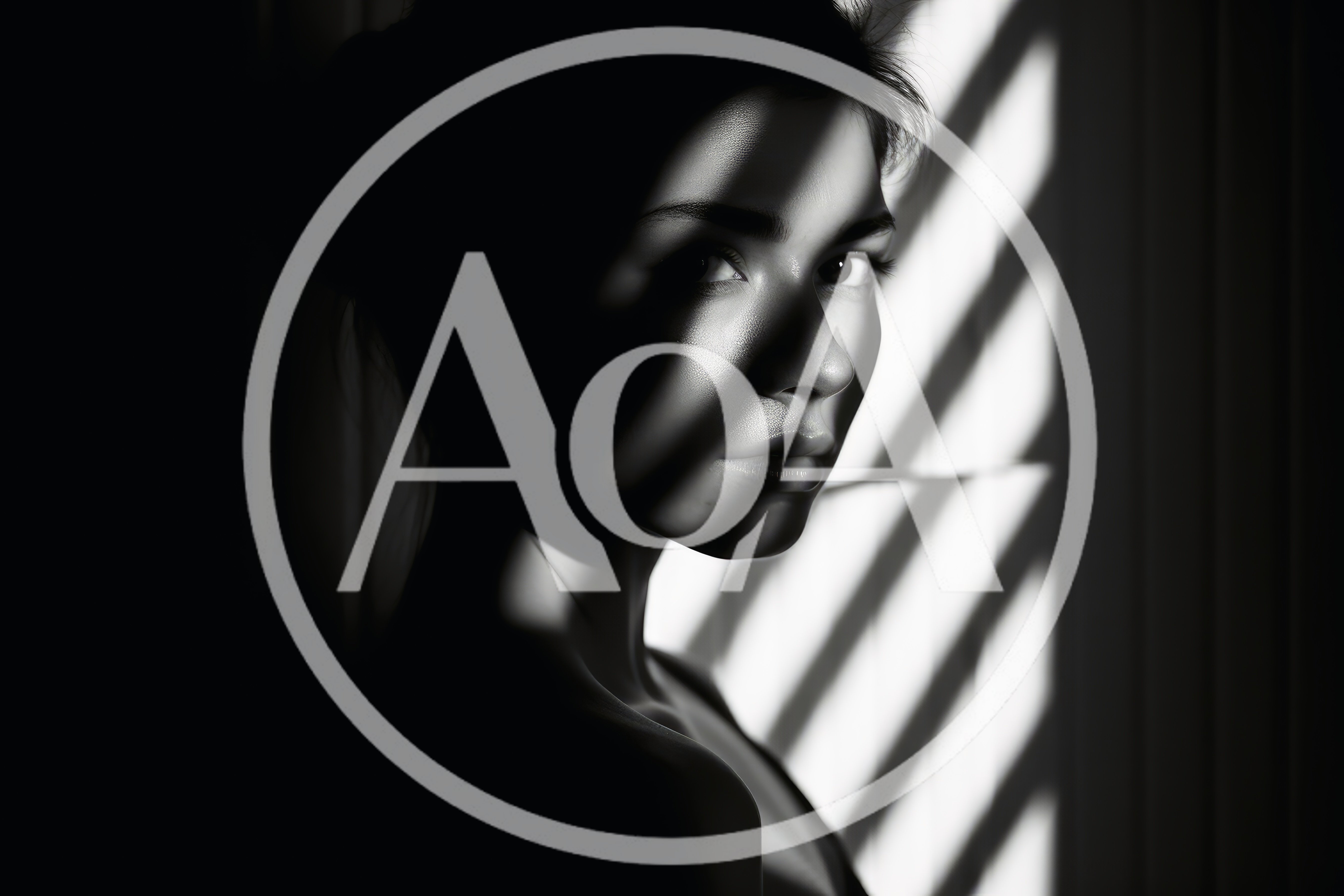 Portrait Of A Woman With Dramatic Shadow Lighting