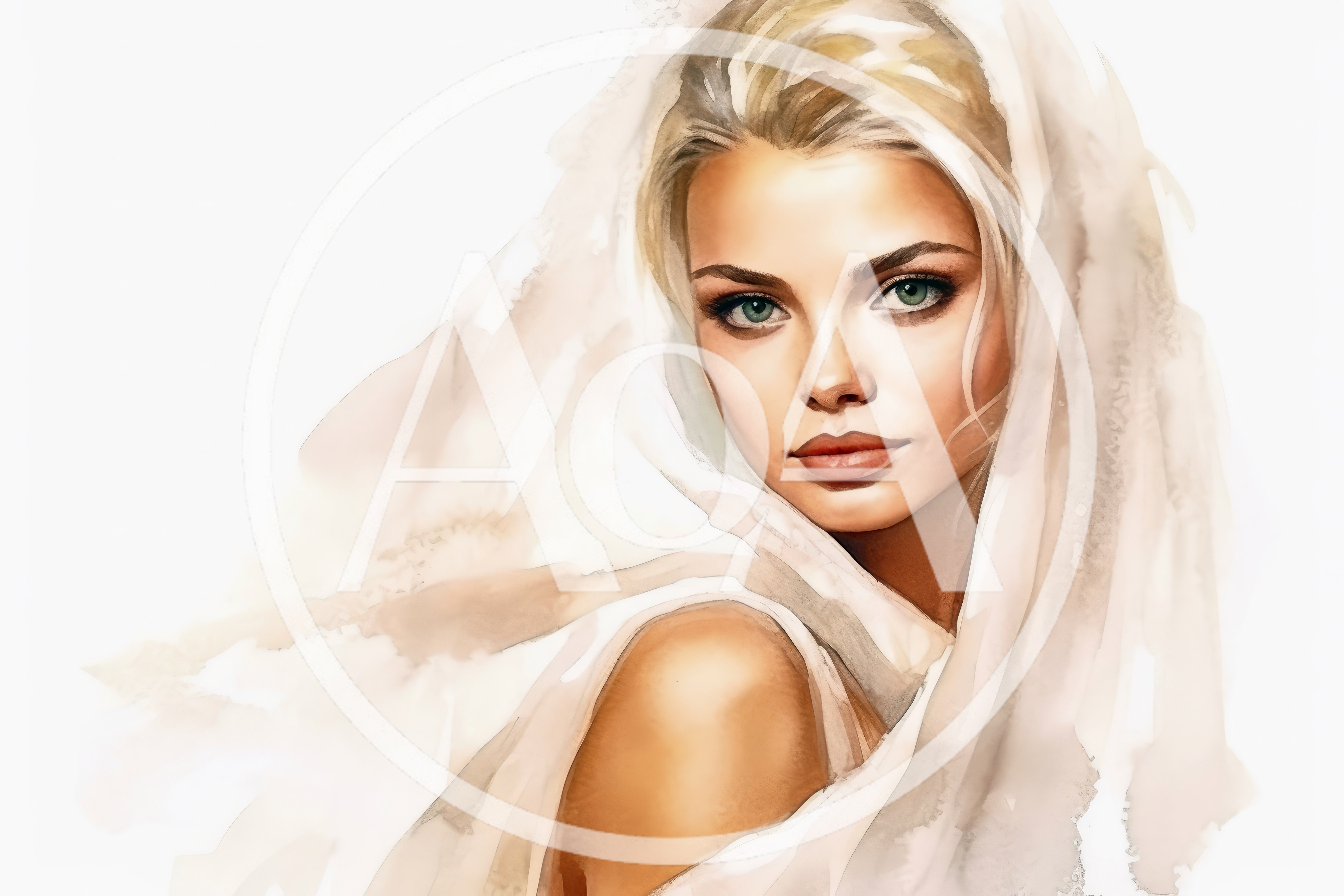 Portrait Of A Beautiful Woman With A Veil