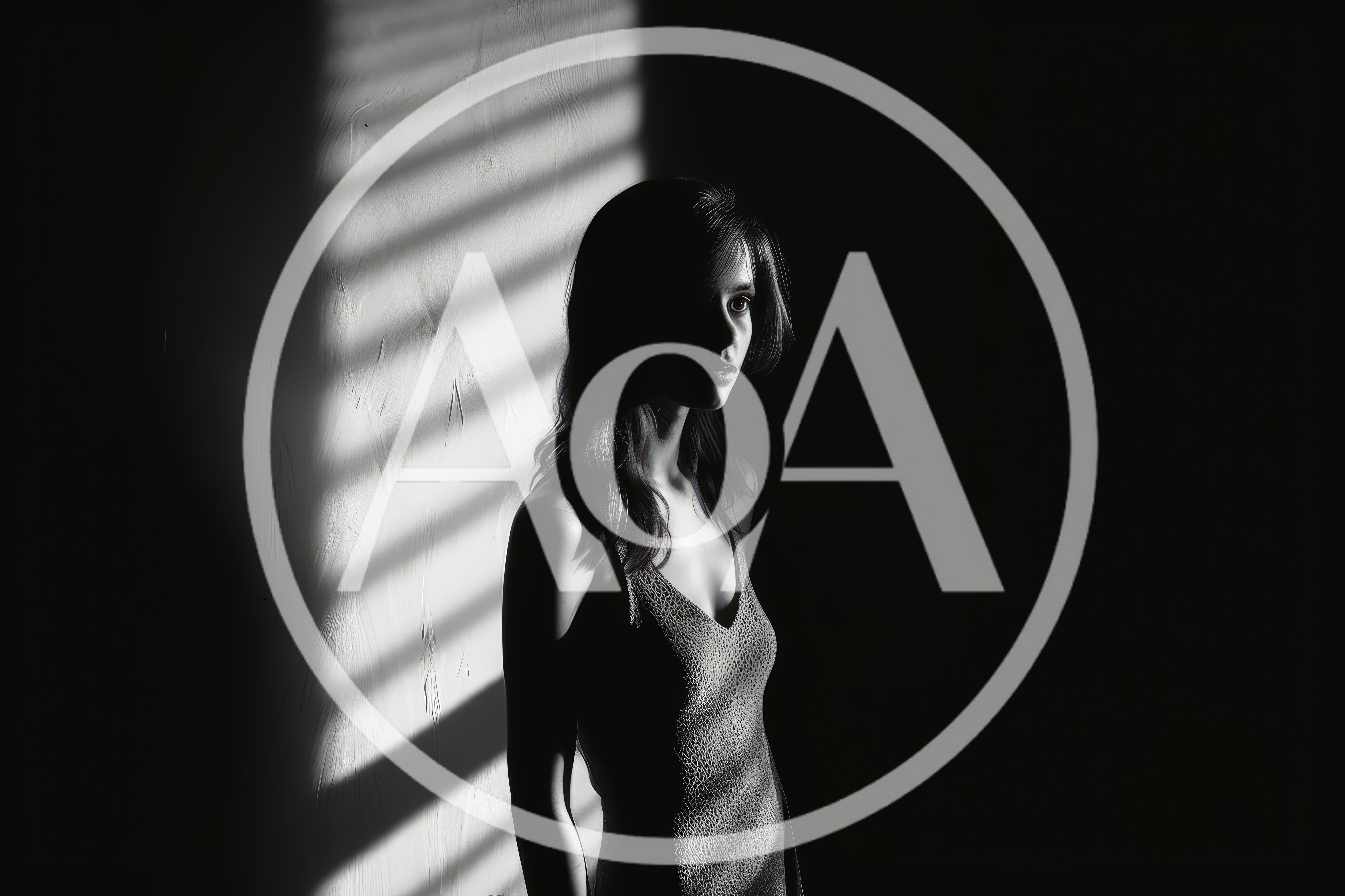 Portrait Of A Woman In Dramatic Shadow Lighting