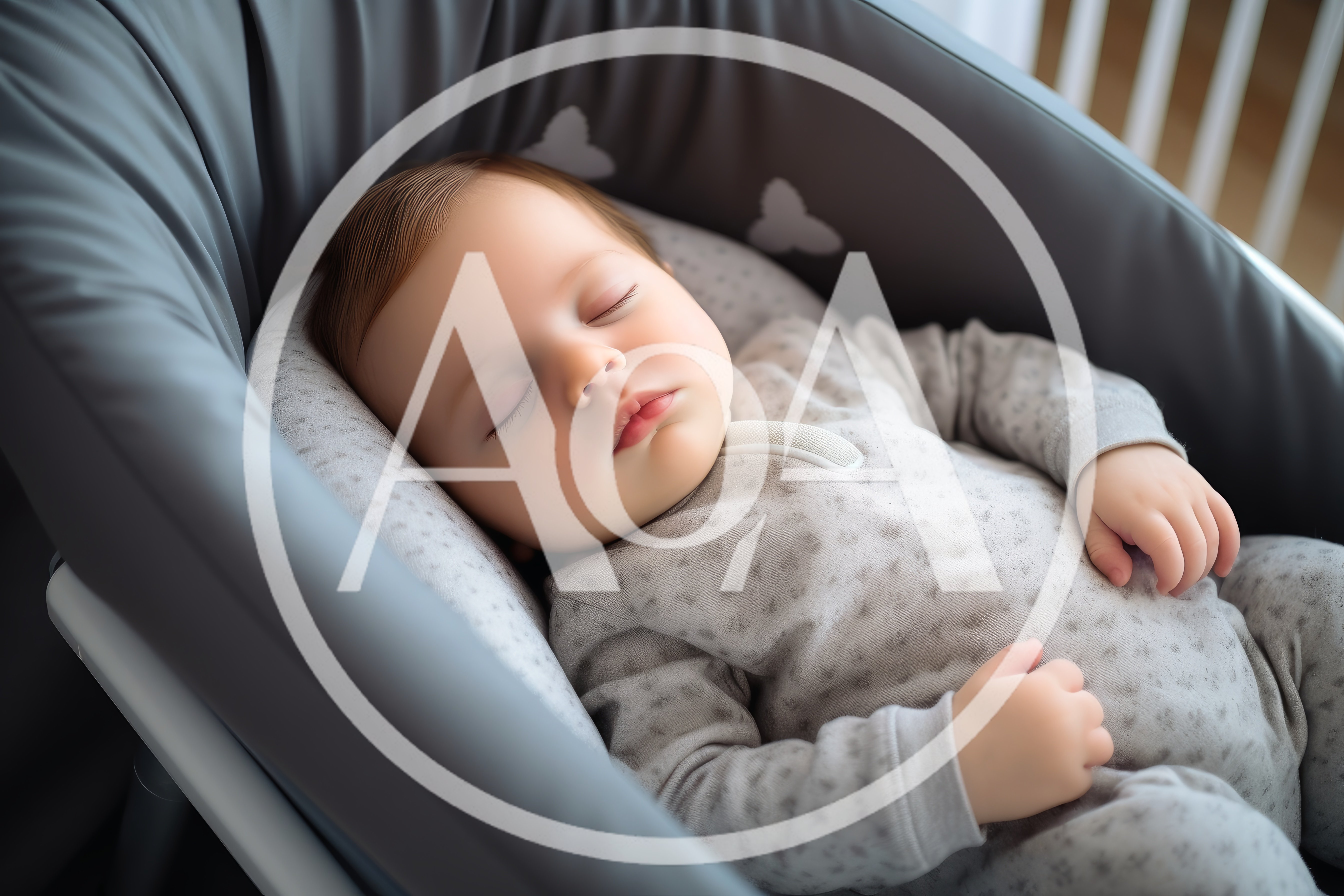 Peaceful Baby Sleeping In A Modern Bassinet