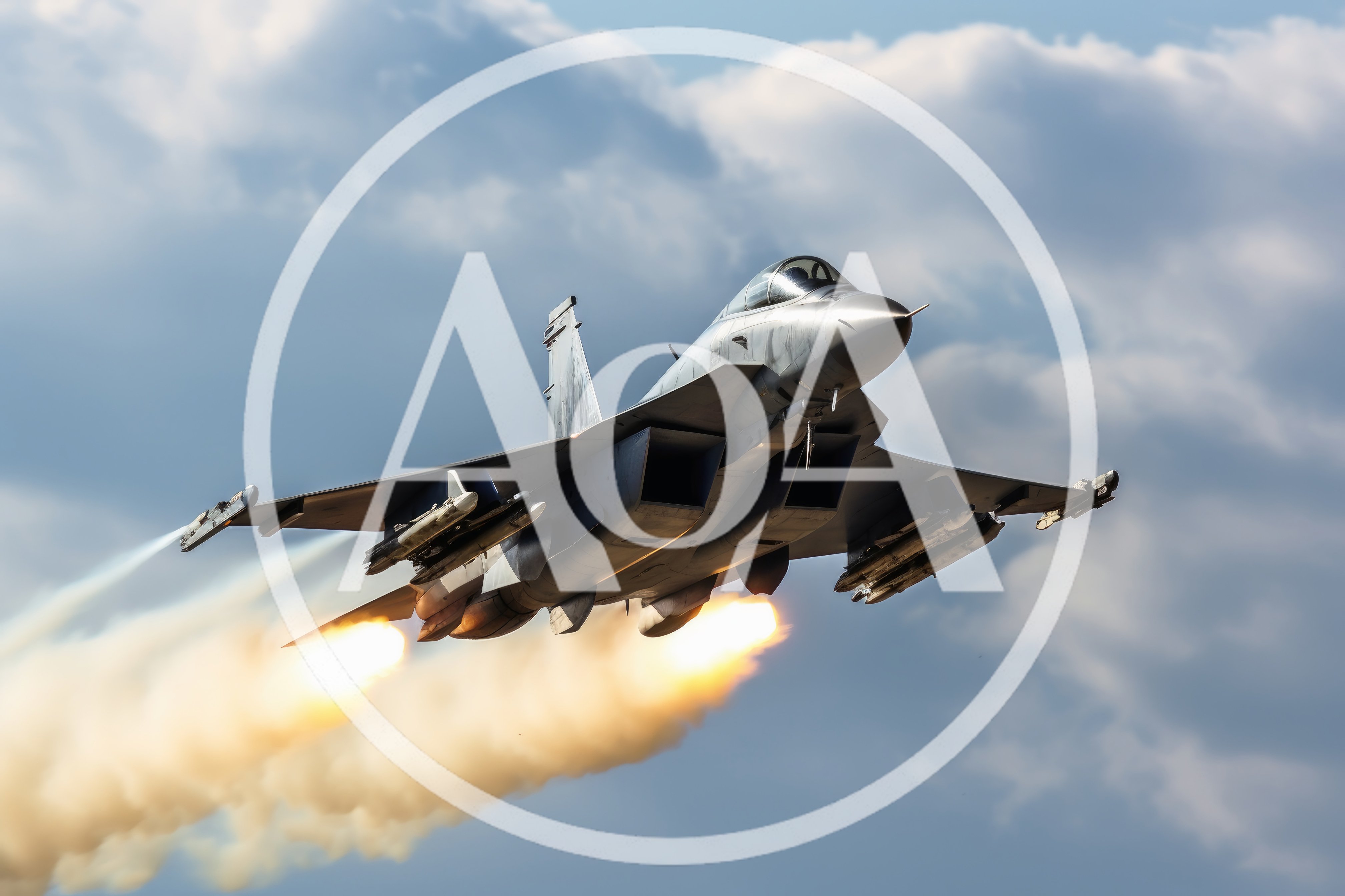 Fighter Jet Performing High Speed Afterburner Takeoff