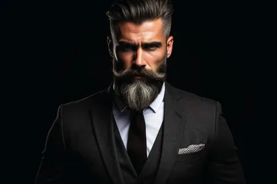 Portrait Of A Sophisticated Man With A Groomed Beard