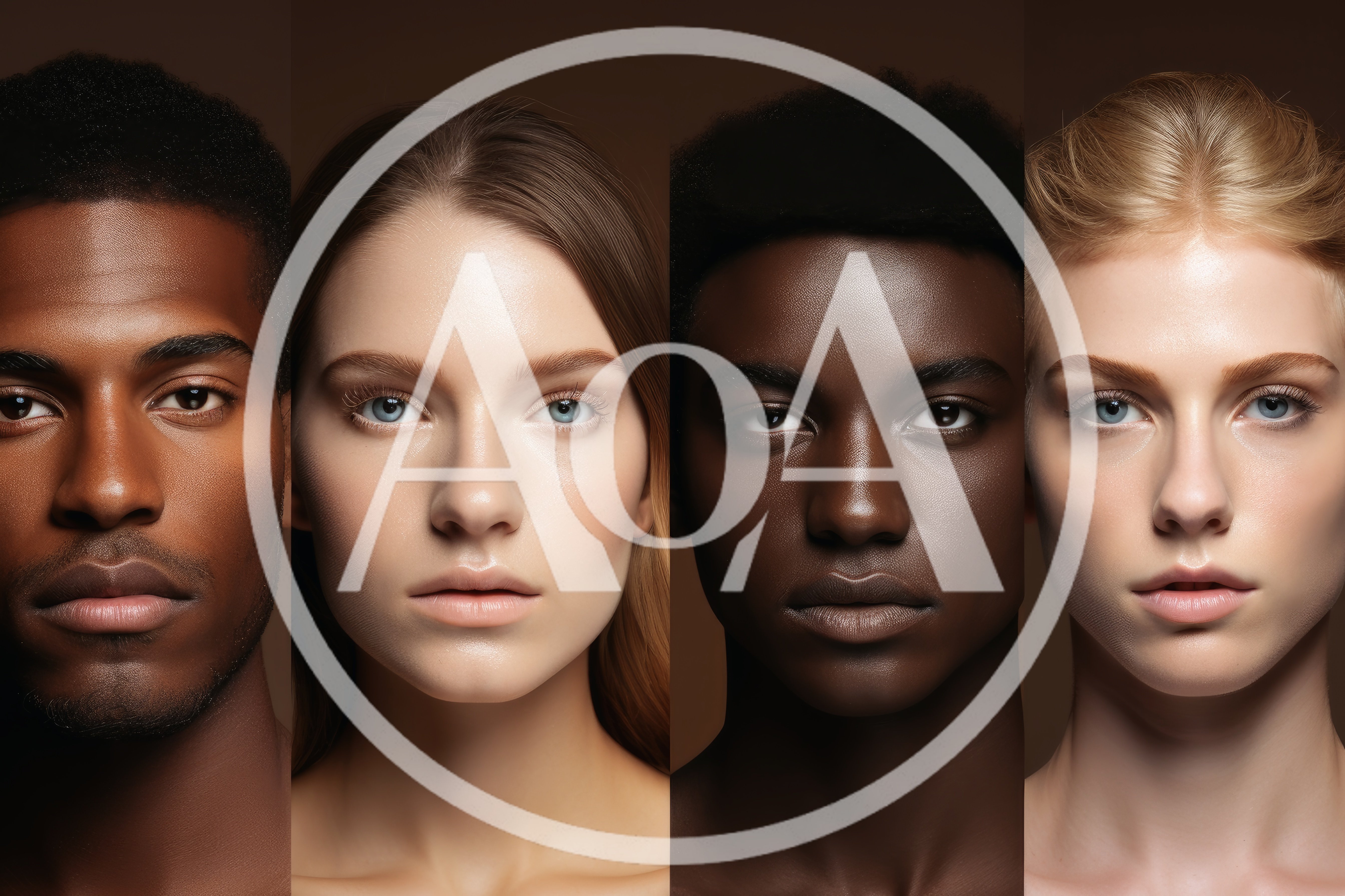 Diverse Portraits Of Four People With Varied Skin Tones