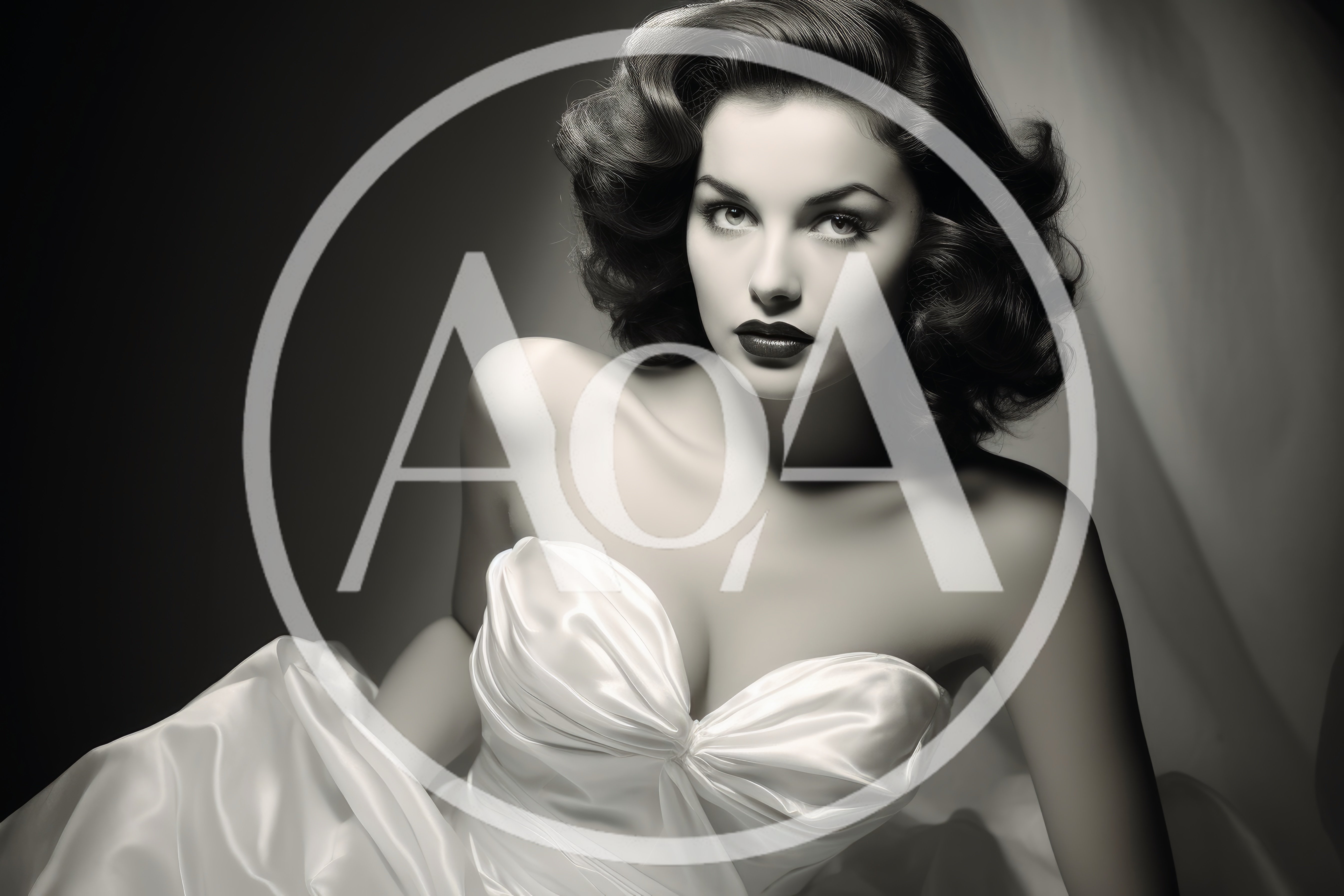 Glamorous Woman In Vintage Hollywood Style Portrait