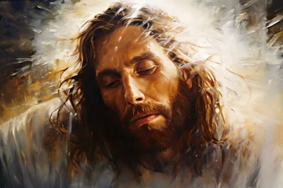 Portrait Of Jesus Christ With Ethereal Light