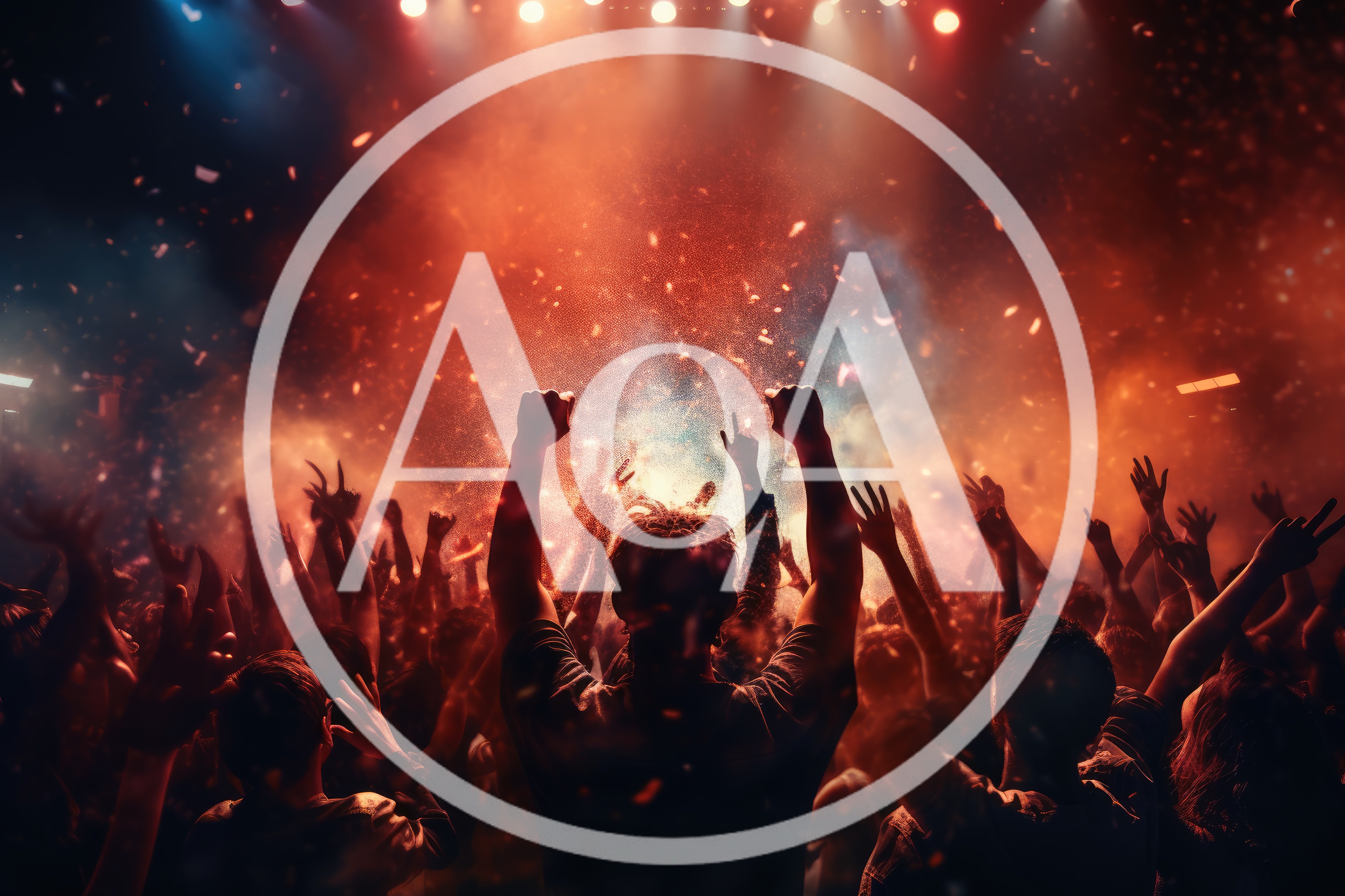 Crowd Celebrating at a High Energy Music Concert